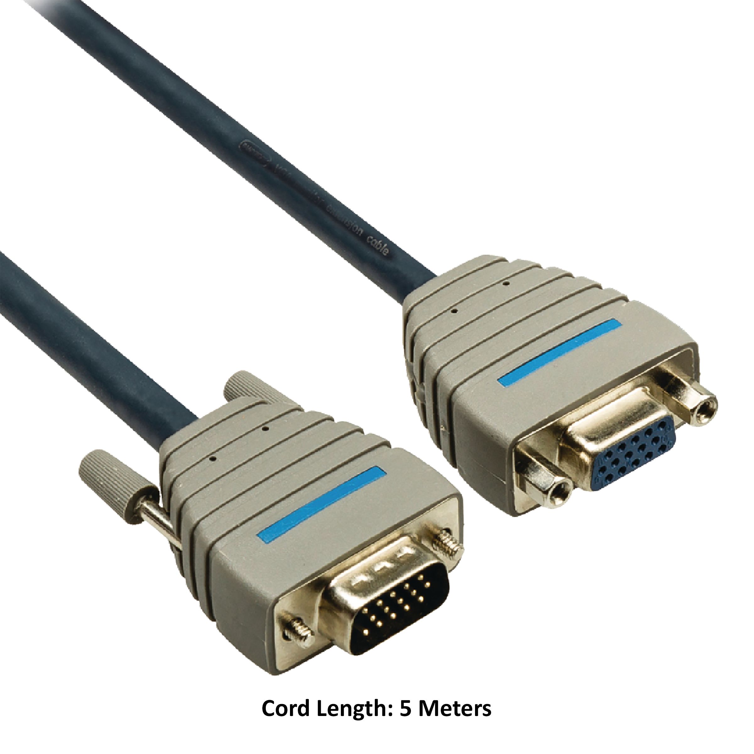 Bandridge BCL1005 PVC 5 Meter VGA to VGA Extension VGA Cable (High Resolution, Blue)_2