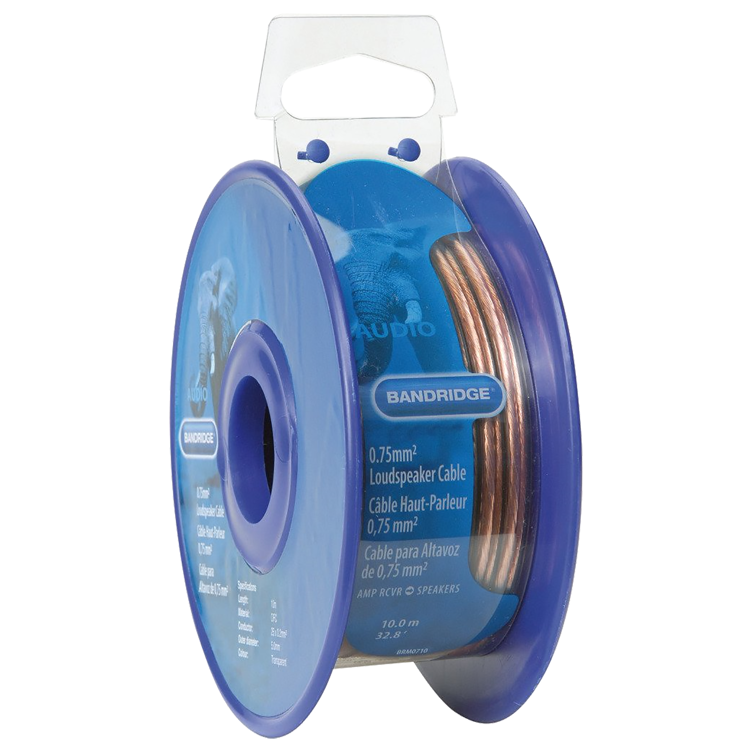 Bandridge PVC 10 Meter Speaker Cable Reel (OFC Conductor, BRM0710, Transparent)_3