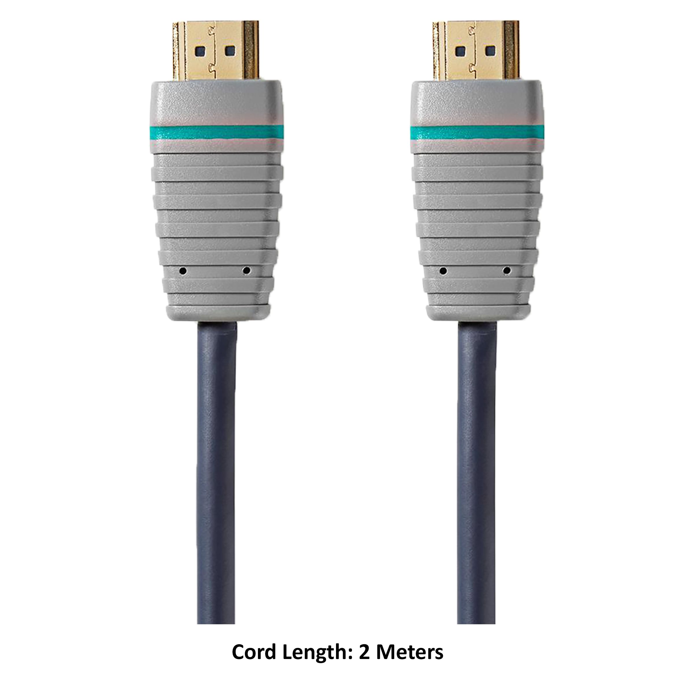 Bandridge BVL2102 2 Meter HDMI to HDMI Audio & Video HDMI Cable (Low Electro-Magnetic Interference, Blue)_2
