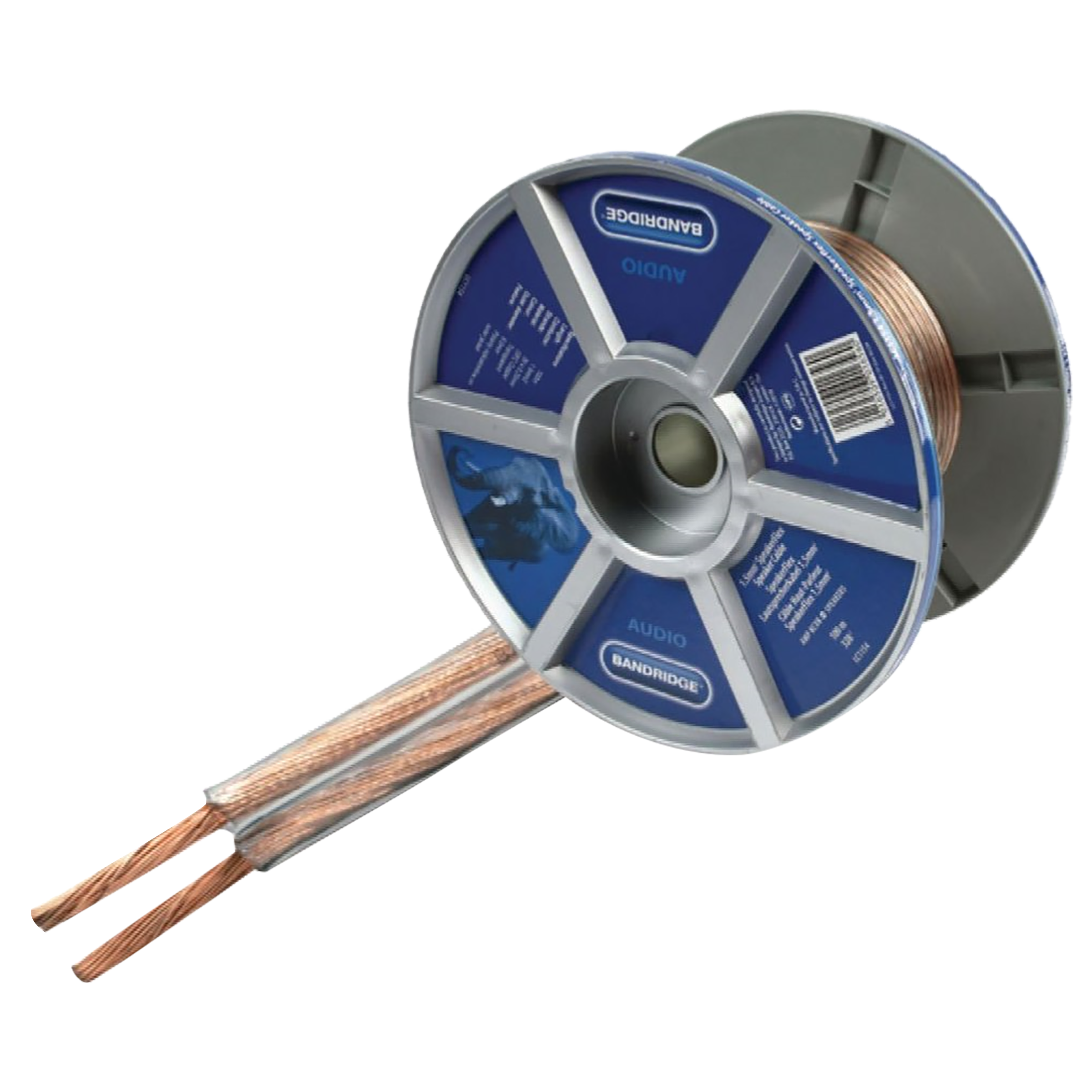 Bandridge Copper 100 Meter Audio Cable Reel (Copper Conductor, LC1254, Transparent)_3
