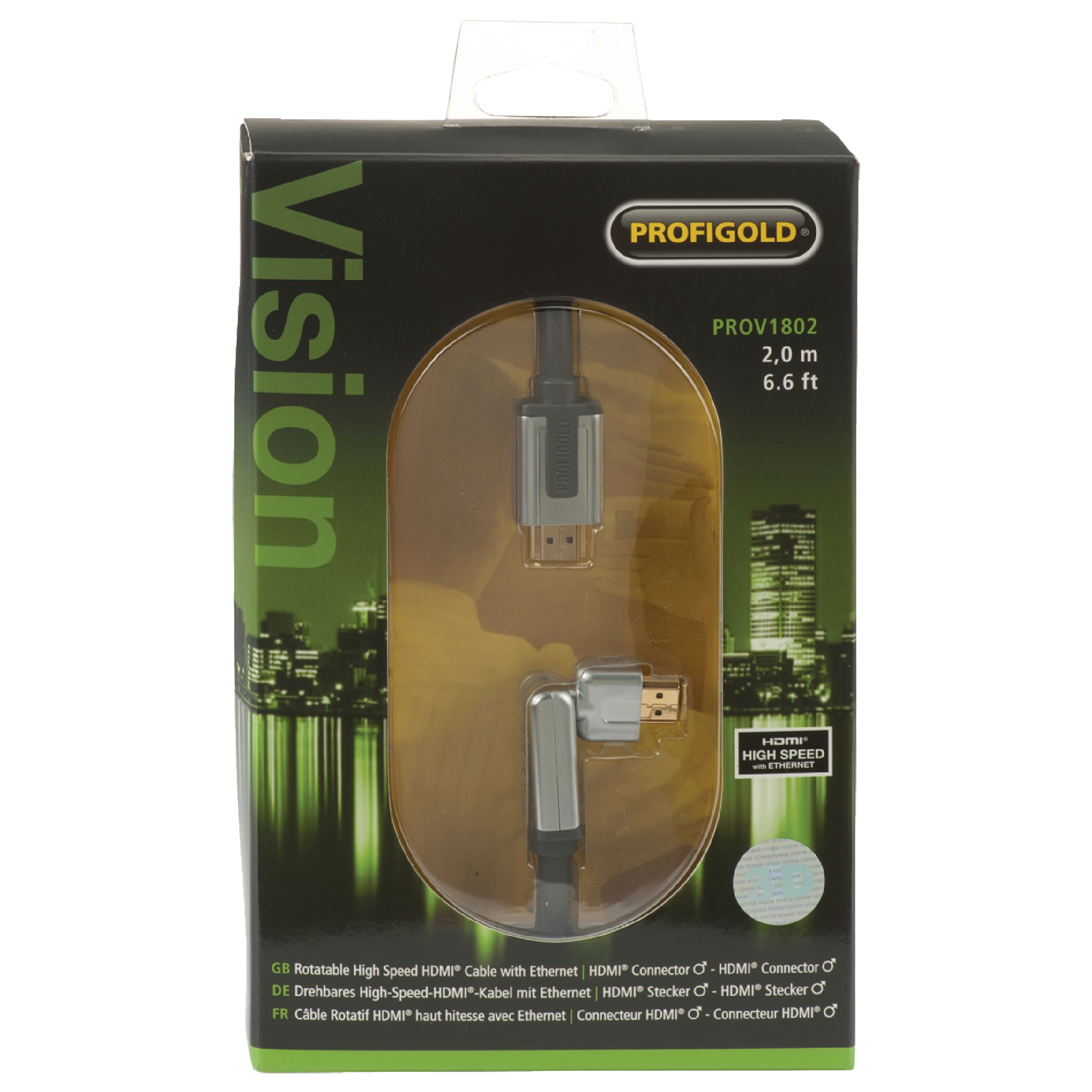 PROFIGOLD 2 Meter HDMI to HDMI Audio & Video Cable (SPC Copper High Speed, PROV1802, Blue)_4