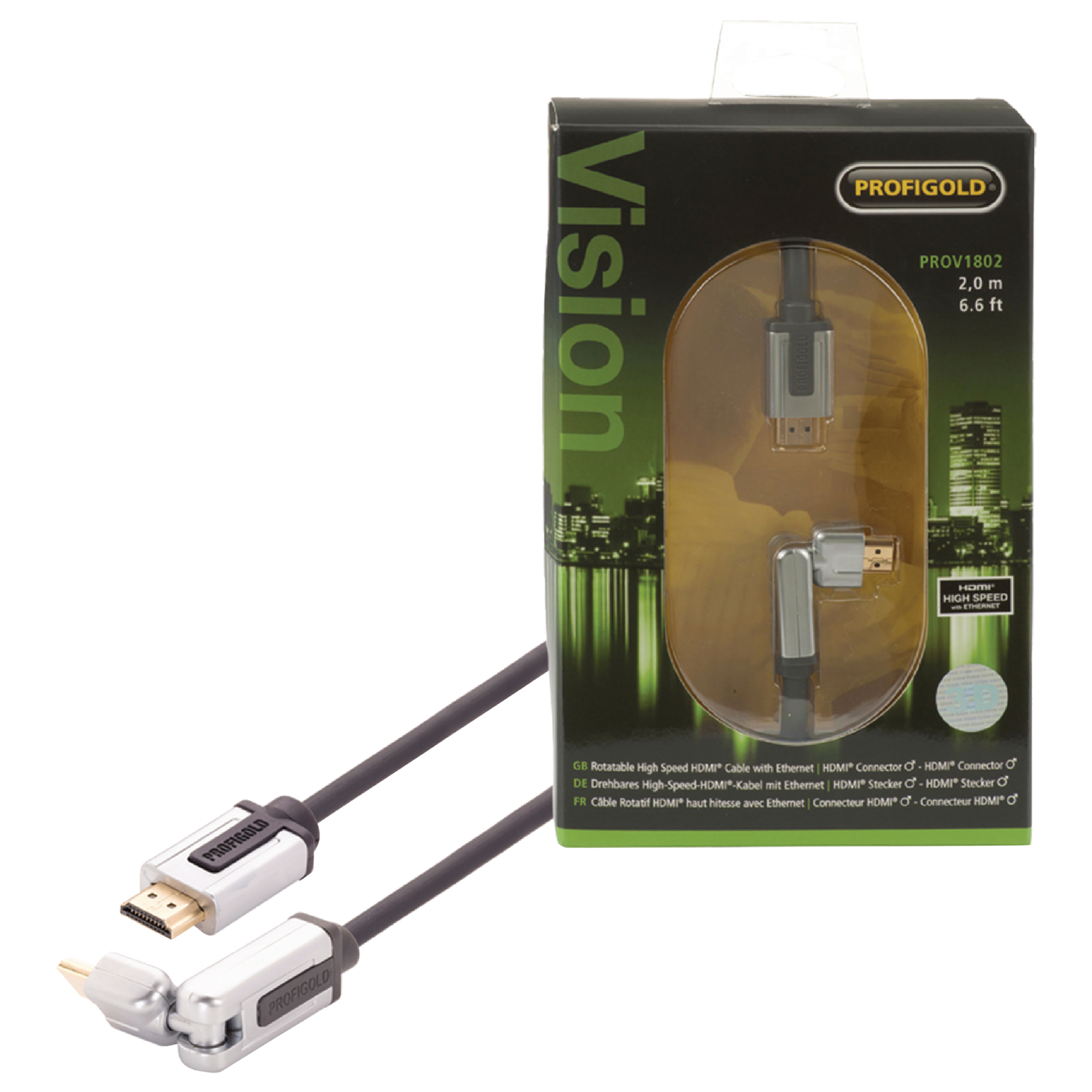 PROFIGOLD 2 Meter HDMI to HDMI Audio & Video Cable (SPC Copper High Speed, PROV1802, Blue)_1