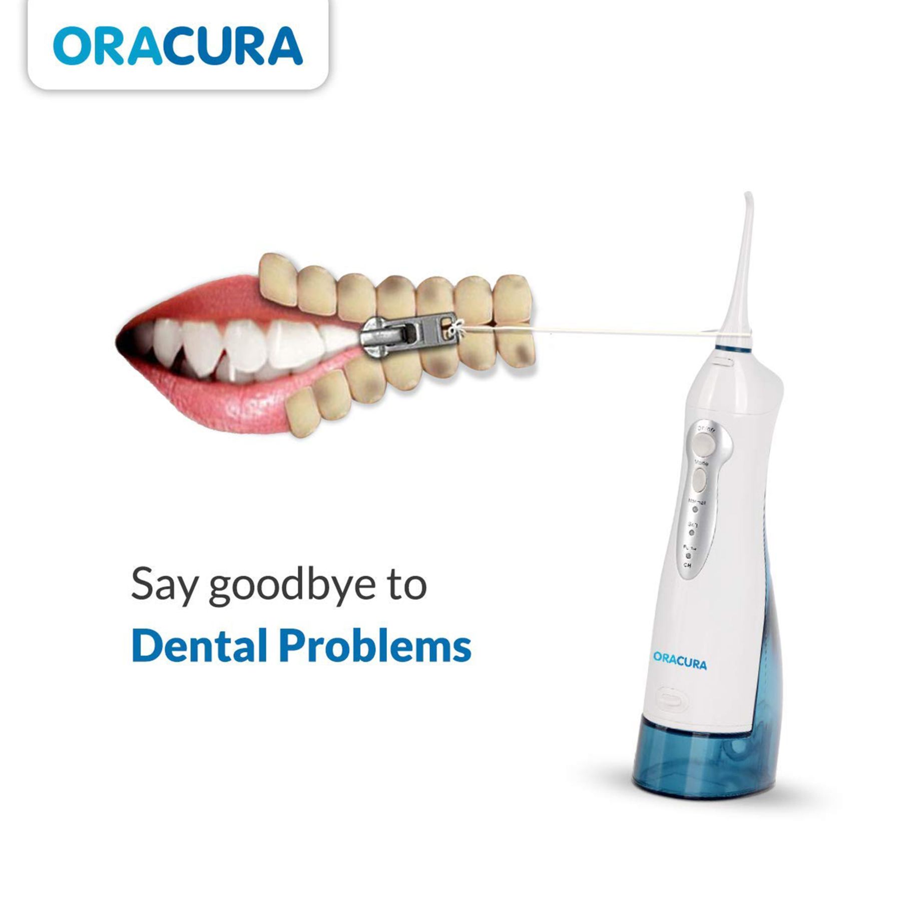 ORACURA Smart Dental Floss for Unisex (3 Custom Modes, OC100, White)_7