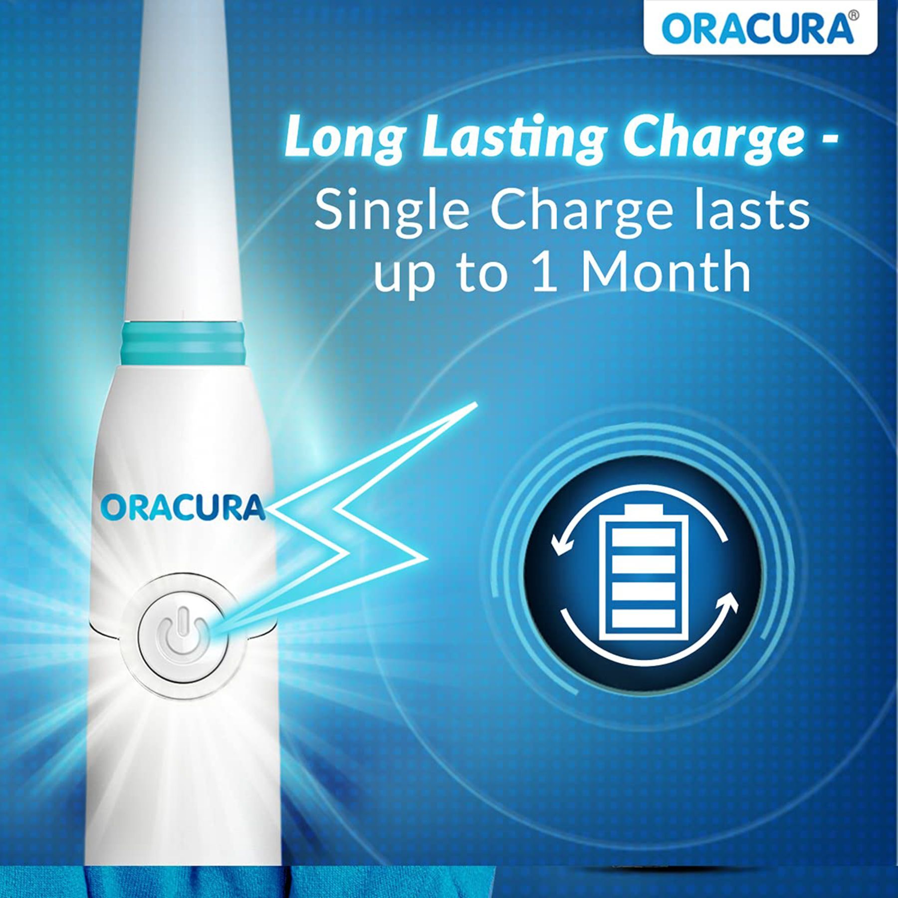 ORACURA Electric Toothbrush for Unisex (Superior Gum Protection, SB200W, White)_6