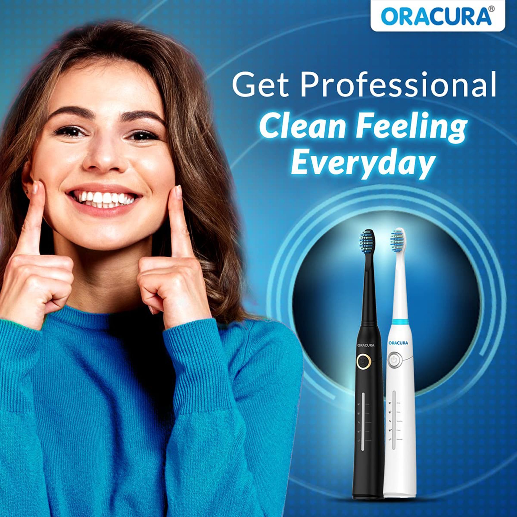 ORACURA Electric Toothbrush for Unisex (Superior Gum Protection, SB200W, White)_8