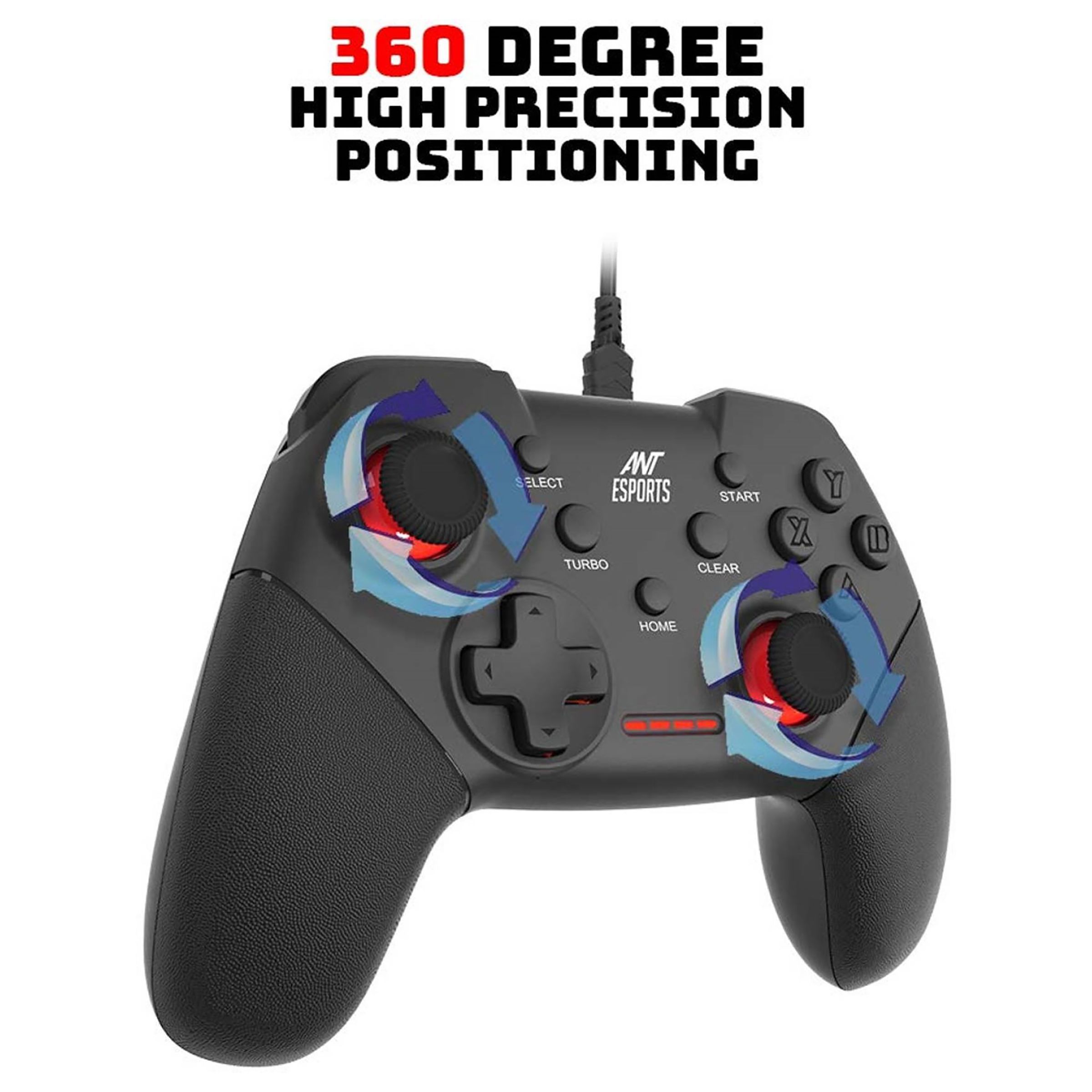 ANT ESPORTS Wired Controller for Android Mobile Phone, Tablet, TV Box, PC, Laptop, Windows 7/8/10 & Play Station 3(PS3) (Vibration Feedback Function, GP100, Black)_5