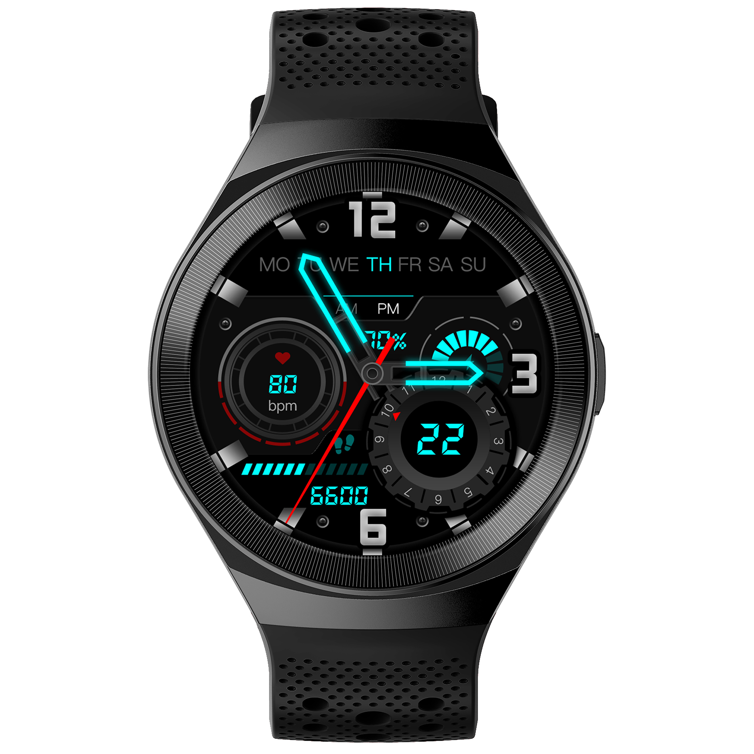 in base Urban Sports Smartwatch (Bluetooth 5.0) (ECG & SPO2 Monitor, IB-1077, Black)_1