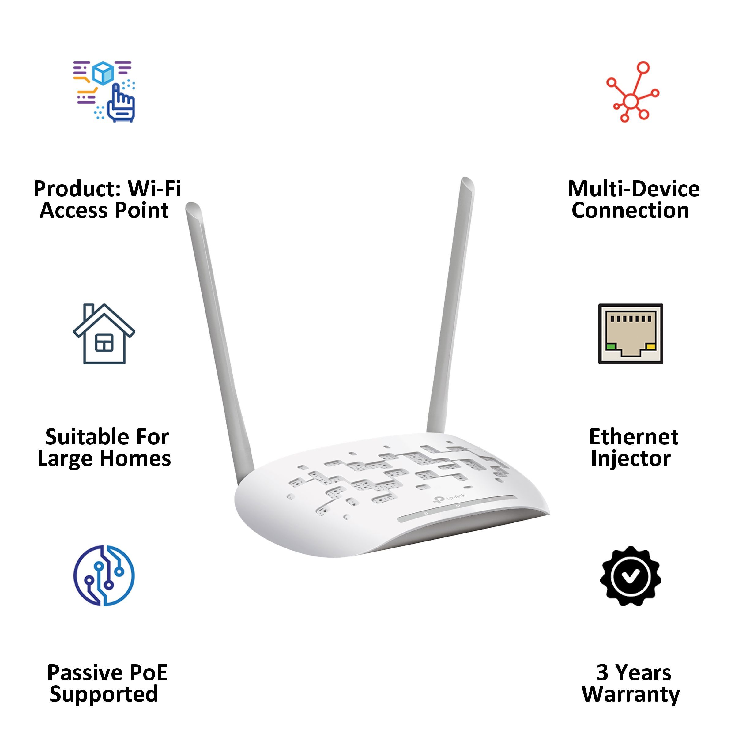 Tp-Link TL-WA801N N300 Single Band Wi-Fi 4 Router (2 Antennas, 2×2 MIMO, White) Tp-Link TL-WA801N N300 Single Band Wi-Fi 4 Router (2 Antennas, 2×2 MIMO, White)_4