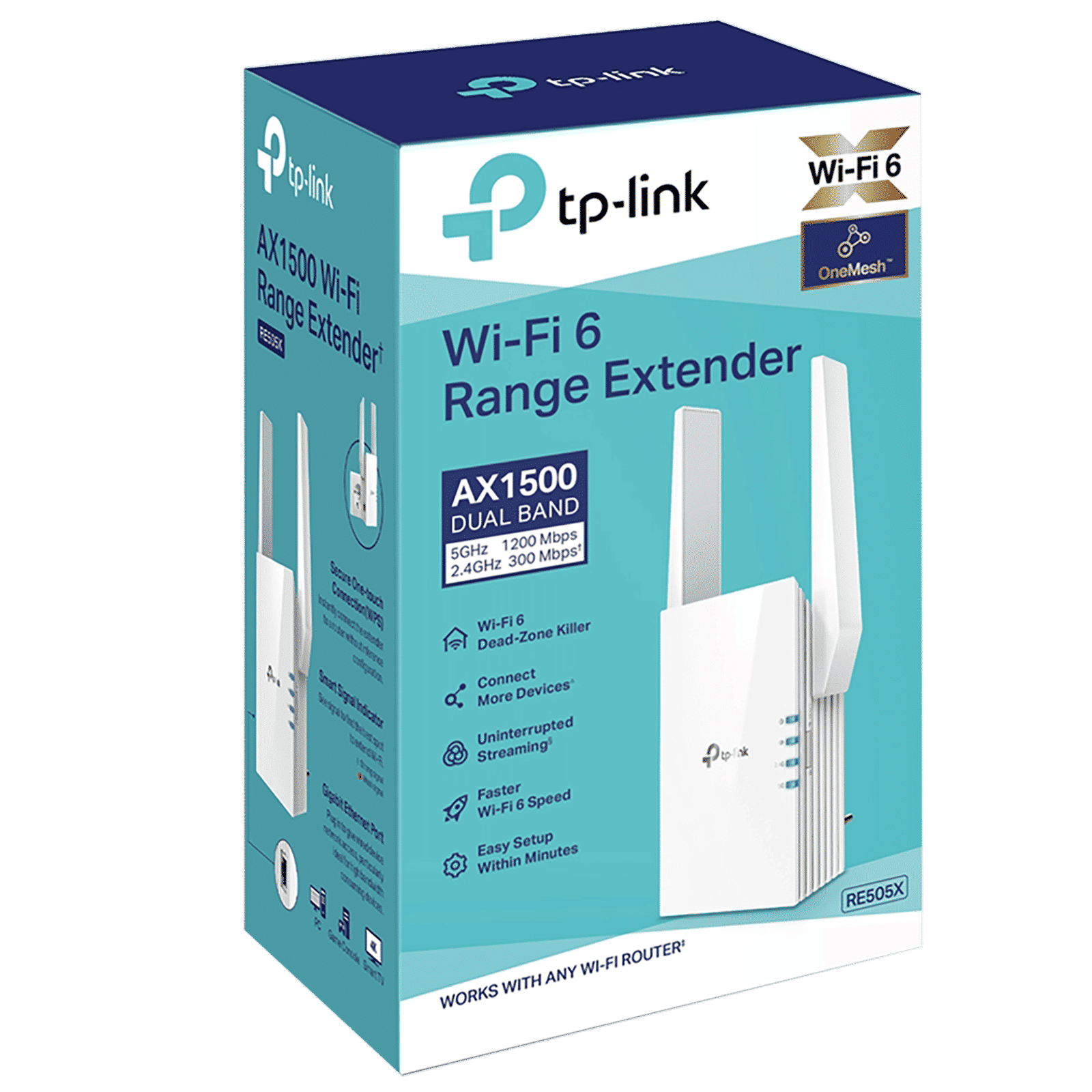 Tp-Link AX1500 Dual Band Wi-Fi Range Extender (Upto 1200 Mbps, Wi-Fi 6, 2 Antennas, White) Tp-Link AX1500 Dual Band Wi-Fi Range Extender (Upto 1200 Mbps, Wi-Fi 6, 2 Antennas, White)_9