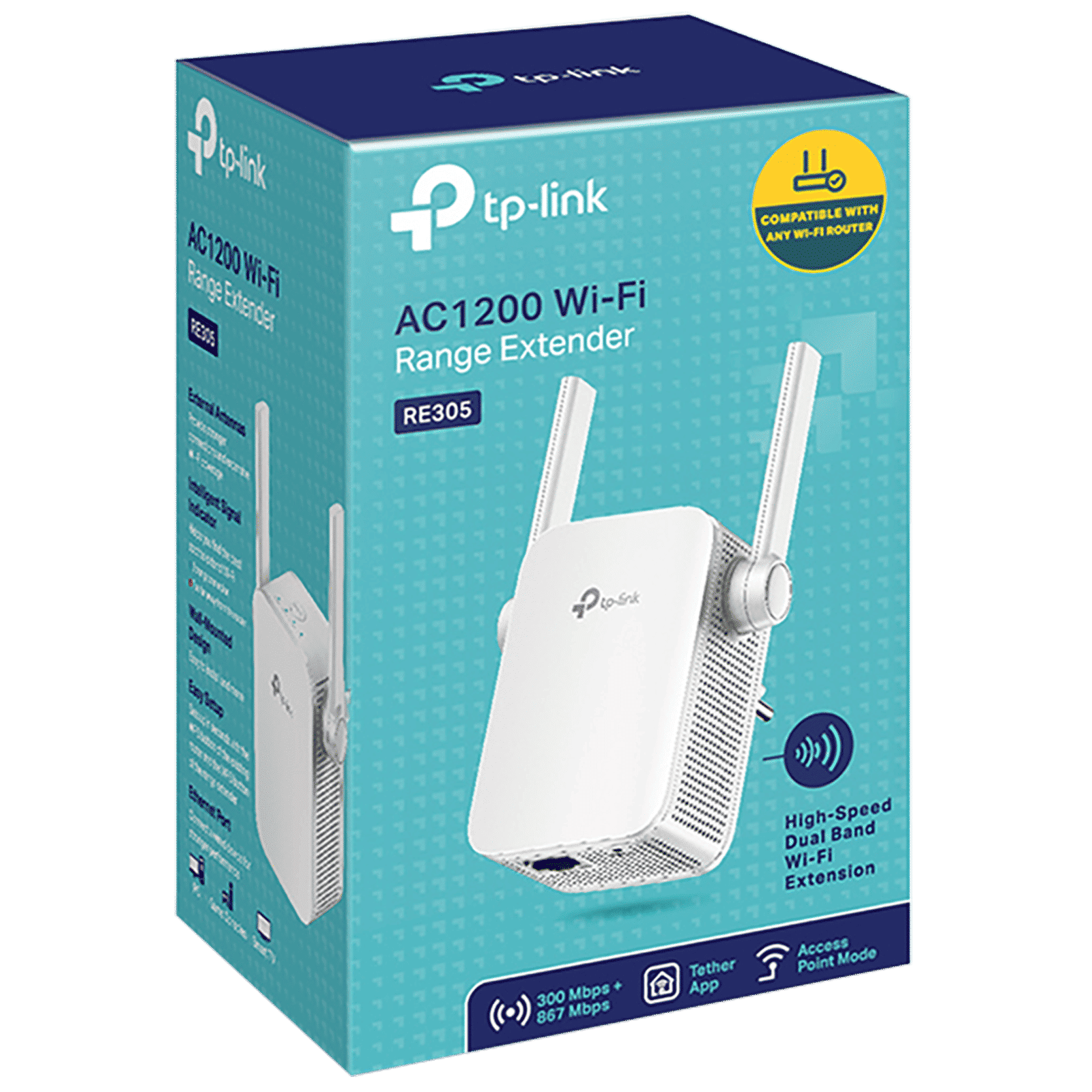 tp-link RE305 AC1200 Dual Band Wi-Fi Range Extender (Intelligent Signal Light, 153500349, White) tp-link RE305 AC1200 Dual Band Wi-Fi Range Extender (Intelligent Signal Light, 153500349, White)_5