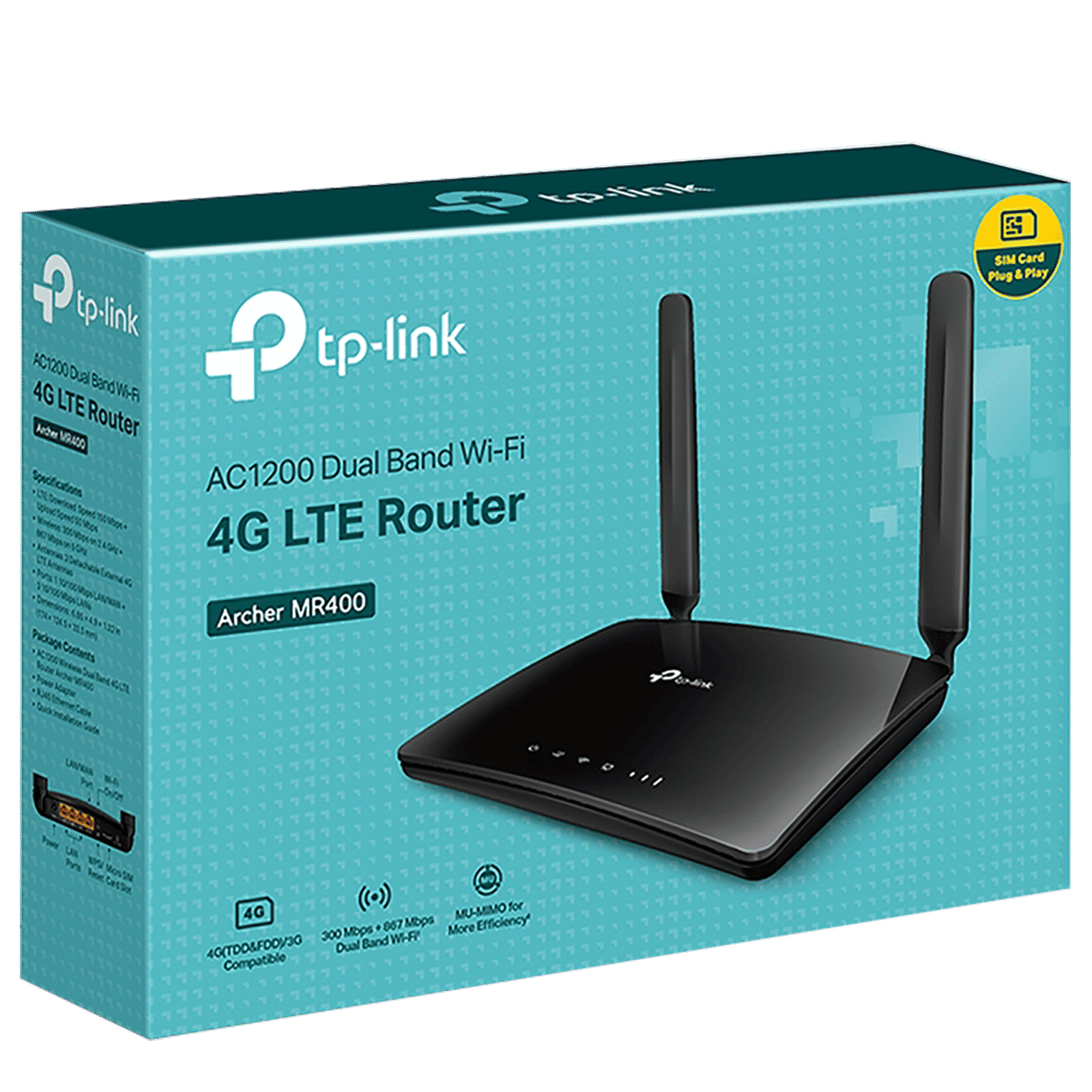tp-link Archer MR400 V4 AC1200 Dual Band 150 Mbps Wi-Fi Router (2 Antennas, 4 LAN Ports, Cutting-Edge 4G Network, 1756500022, Black)_6