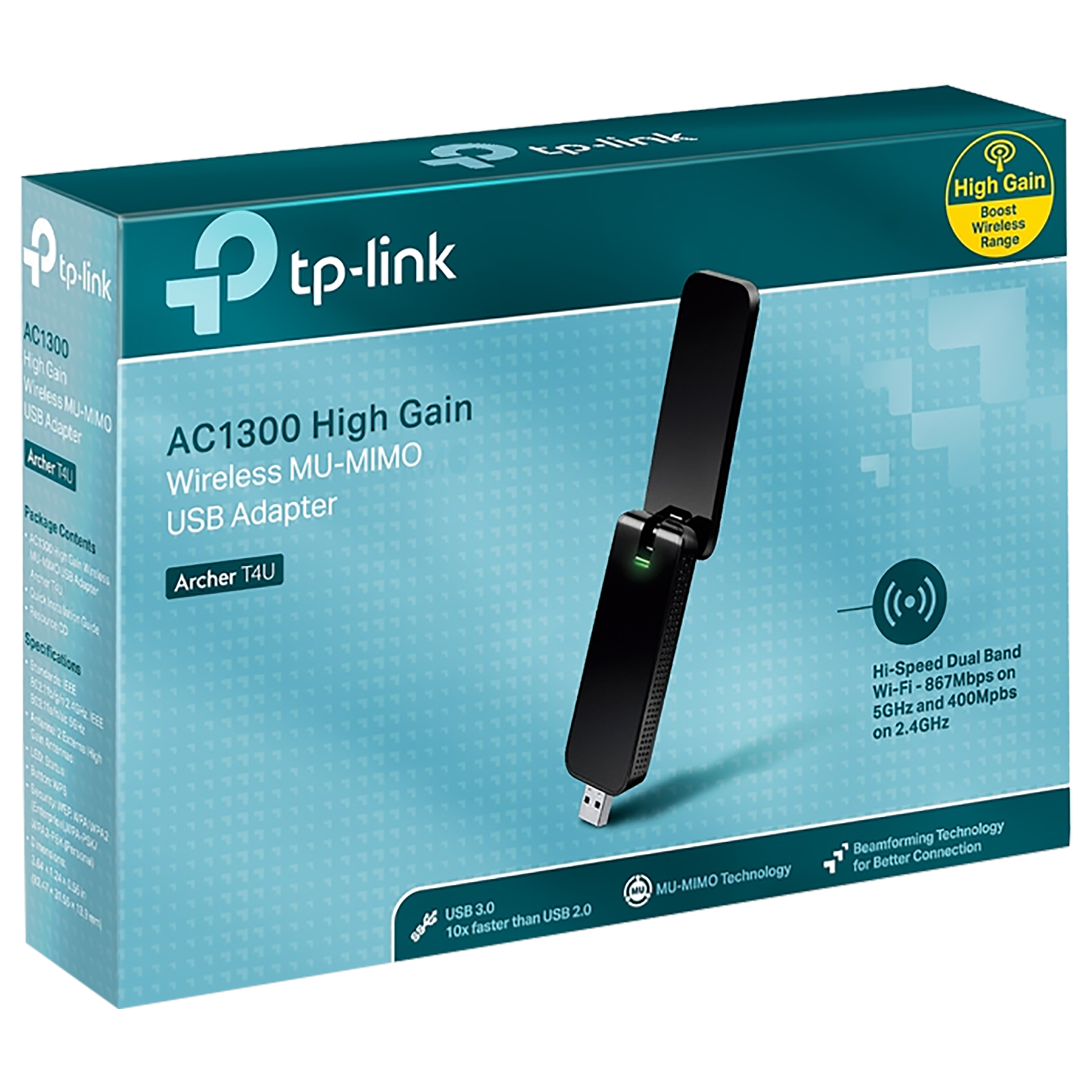 Tp-Link Archer T4U Dual Band Network Adapter (2 Antennas, Ultra-fast, Wireless Security Encryption, Black)_5