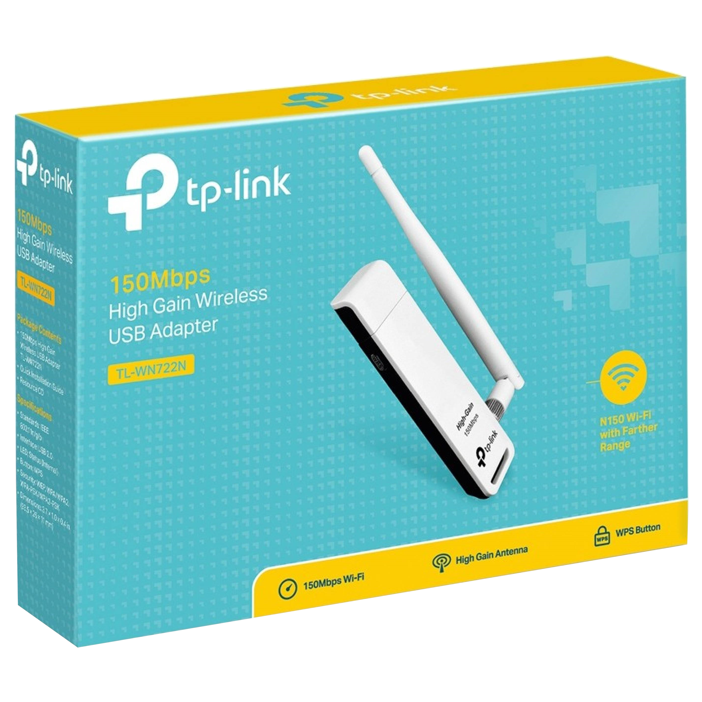 tp-link TL-WN722N (EU) V3 Single Band Network Adapter (1 Antennas, Wireless Security Encryption, 152502330, White)_8