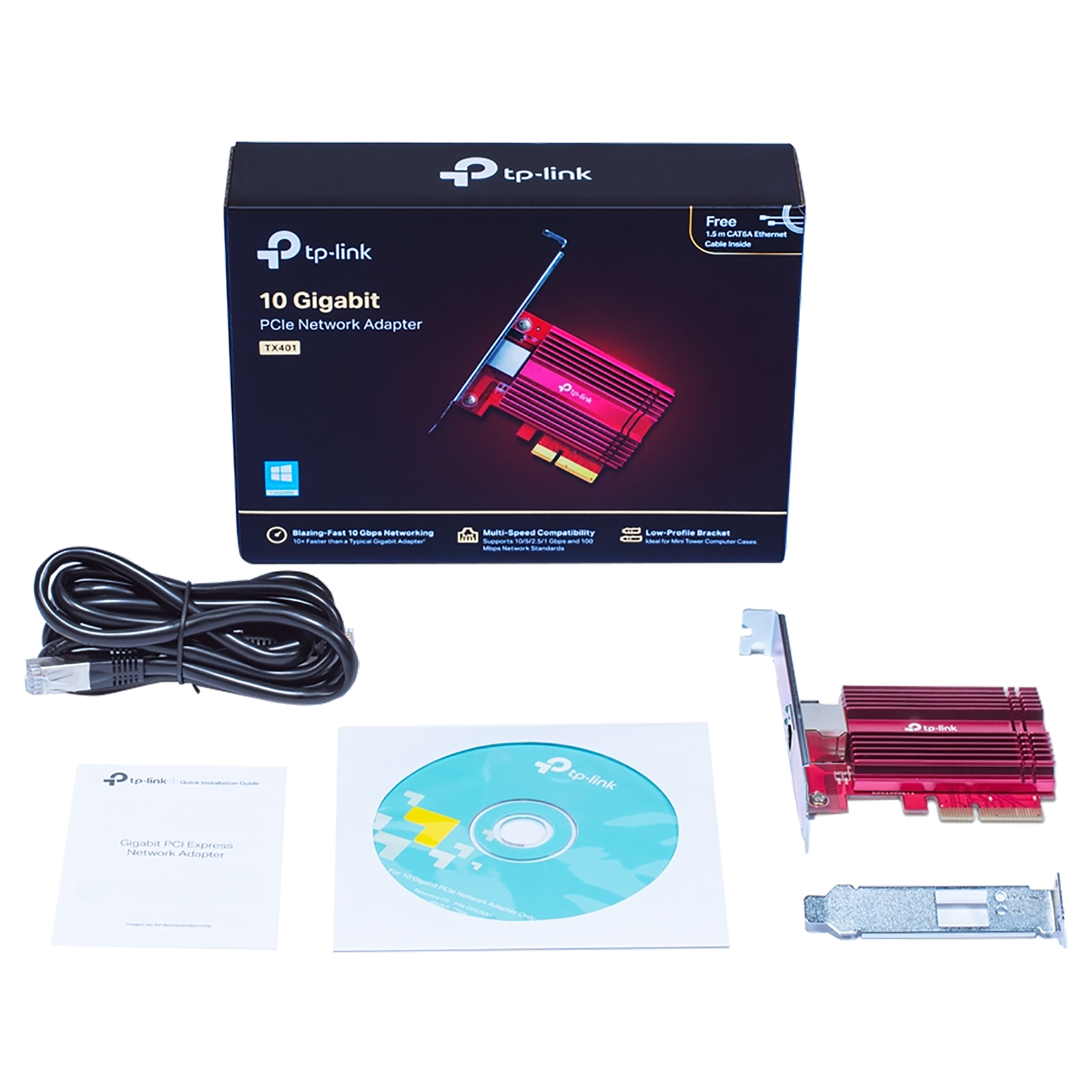 Tp-Link TX401 Network Adapter (1 LAN Port, 10 Gbps Networking, Versatile Compatibility, Red) Tp-Link TX401 Network Adapter (1 LAN Port, 10 Gbps Networking, Versatile Compatibility, Red)_5