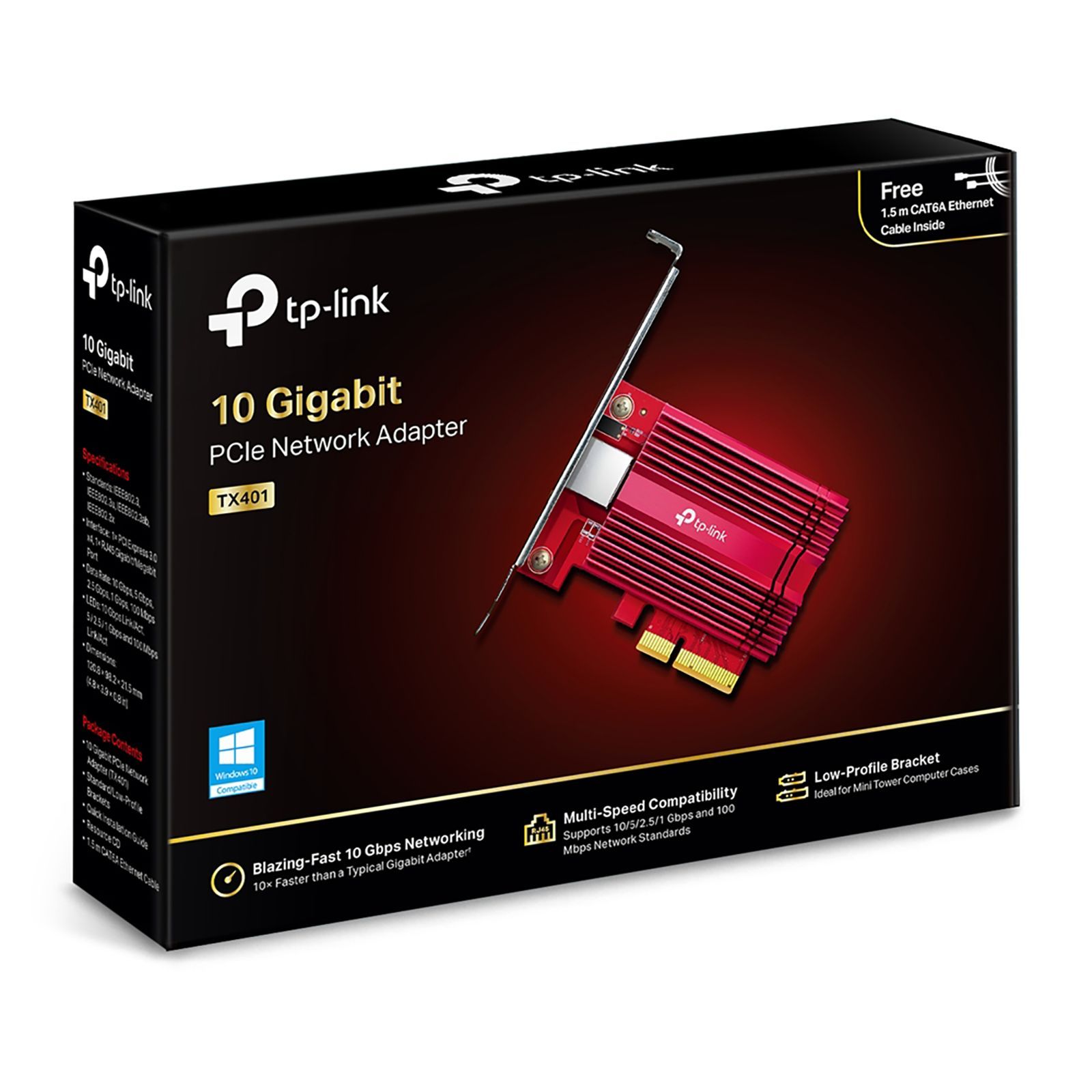 Tp-Link TX401 Network Adapter (1 LAN Port, 10 Gbps Networking, Versatile Compatibility, Red) Tp-Link TX401 Network Adapter (1 LAN Port, 10 Gbps Networking, Versatile Compatibility, Red)_6