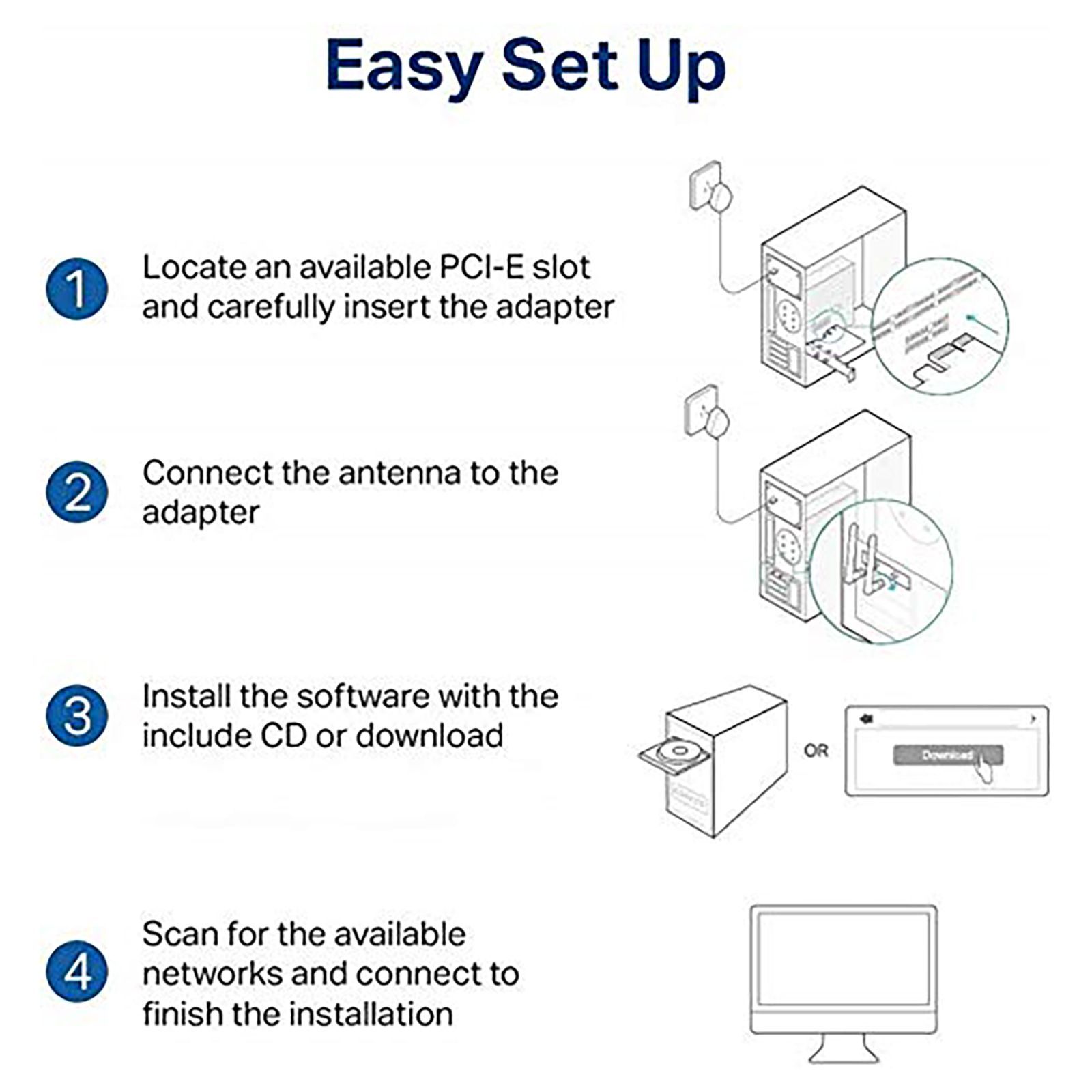 Tp-Link Archer T5E Dual Band Network Adapter (2 Antennas, Ultra-Fast Speed, Bluetooth 4.2, Black)_5