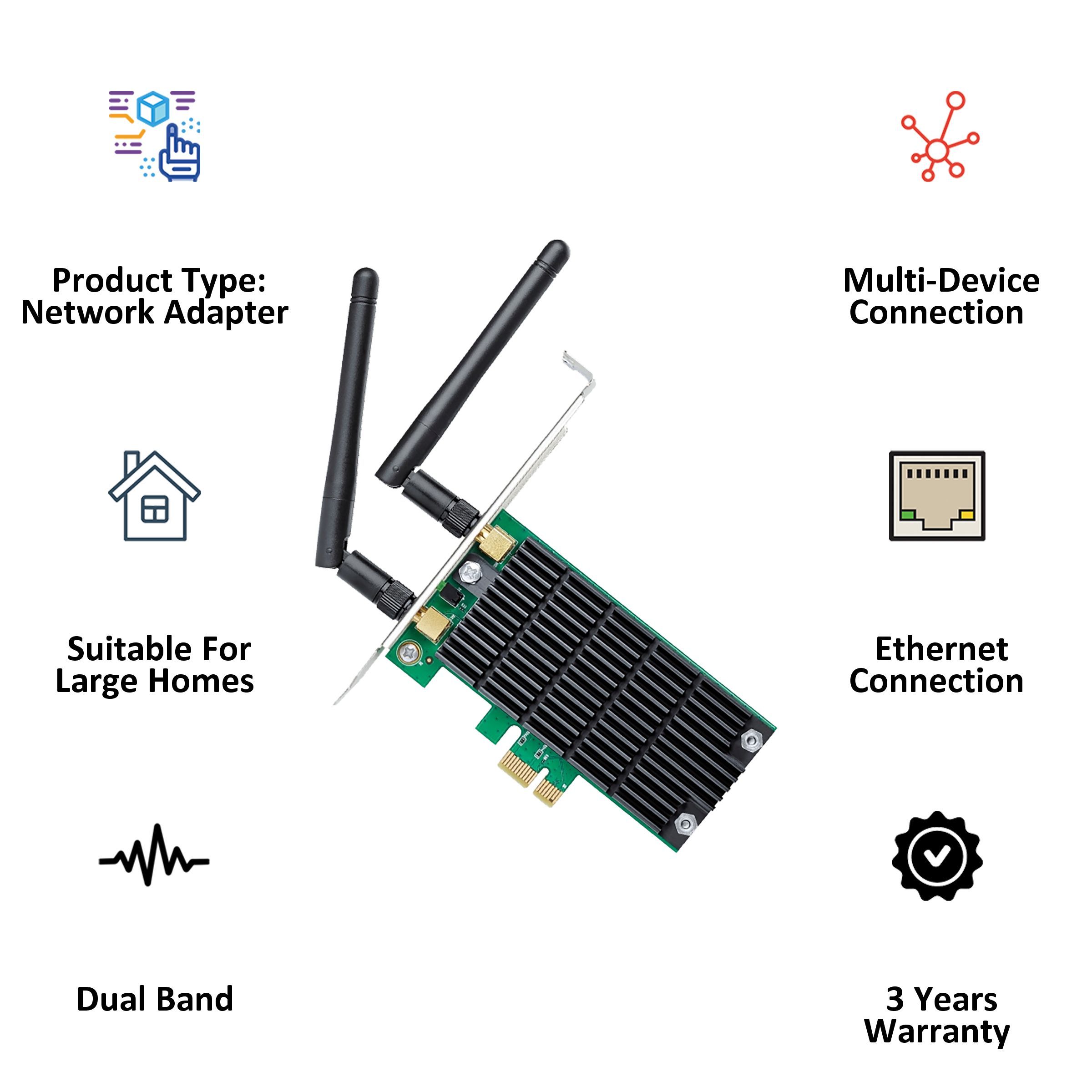 Tp-Link Archer T4E Dual Band Network Adapter (2 Antennas, 2×2 MIMO, Beamforming, Black) Tp-Link Archer T4E Dual Band Network Adapter (2 Antennas, 2×2 MIMO, Beamforming, Black)_3