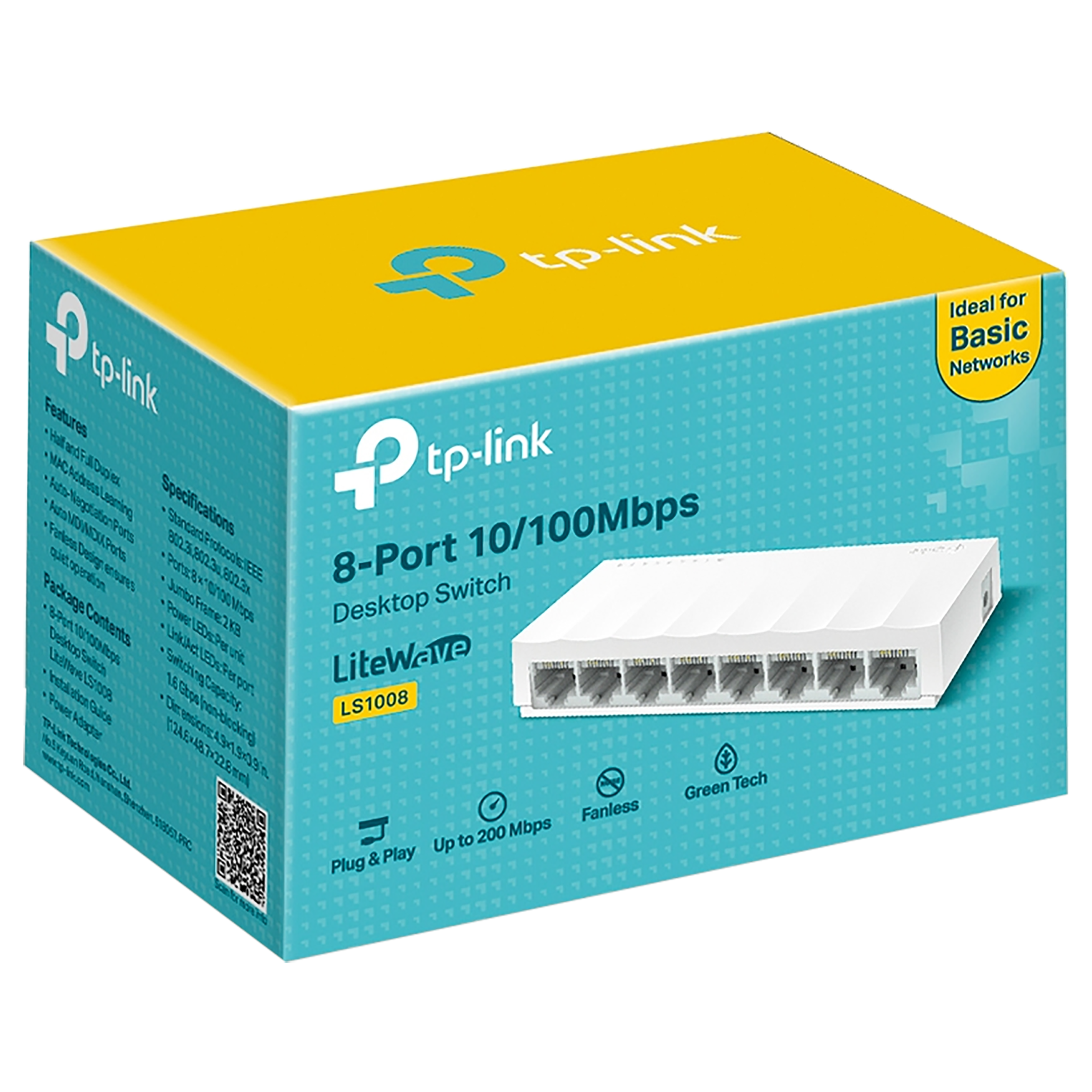 tp-link LS1008 Switch/Plug (Green Ethernet Technology, 1730502151, White)_5