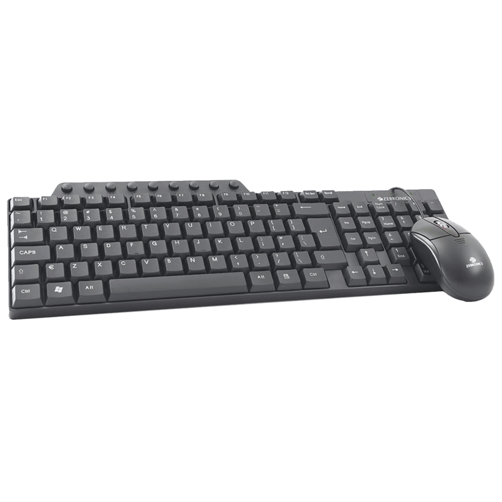 ZEBRONICS USB Optical Keyboard & Mouse Combo (Ergonomic Design, ZEB-Judwaa 555, Black) ZEBRONICS USB Optical Keyboard & Mouse Combo (Ergonomic Design, ZEB-Judwaa 555, Black)_1