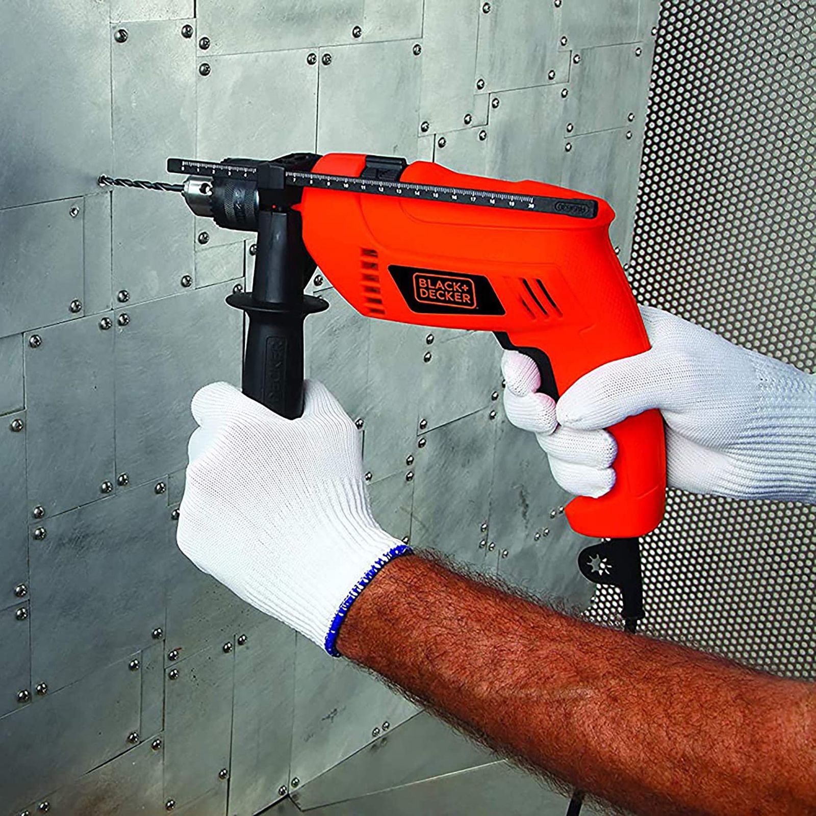 BLACK+DECKER HD555-IN 550 W Hammer Drill (Lock-On Switch, Orange)_13