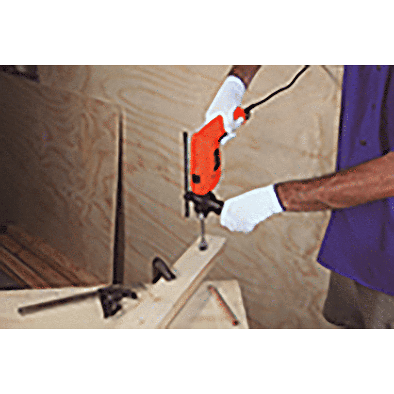 BLACK+DECKER HD555-IN 550 W Hammer Drill (Lock-On Switch, Orange)_14