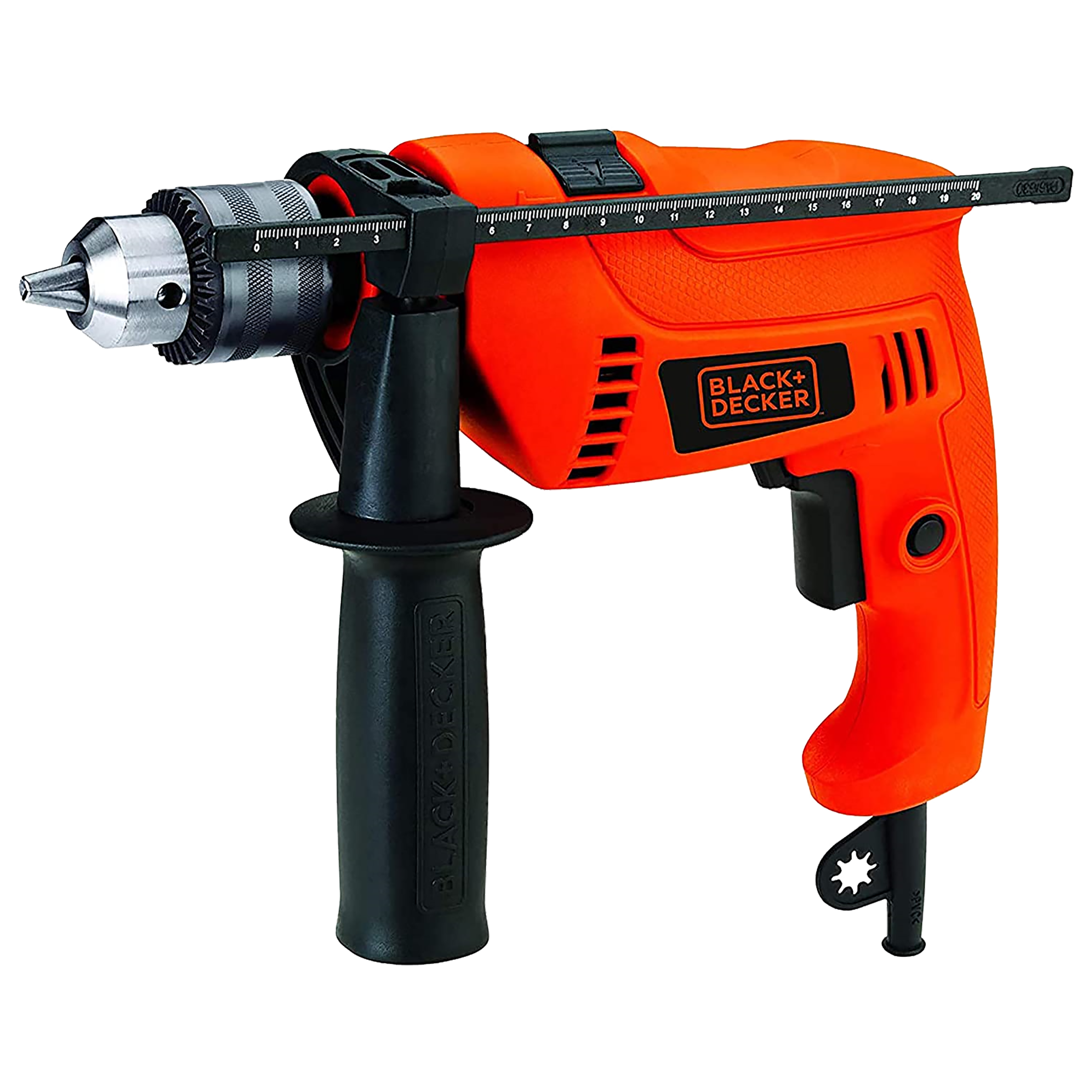 BLACK+DECKER HD555-IN 550 W Hammer Drill (Lock-On Switch, Orange)_4