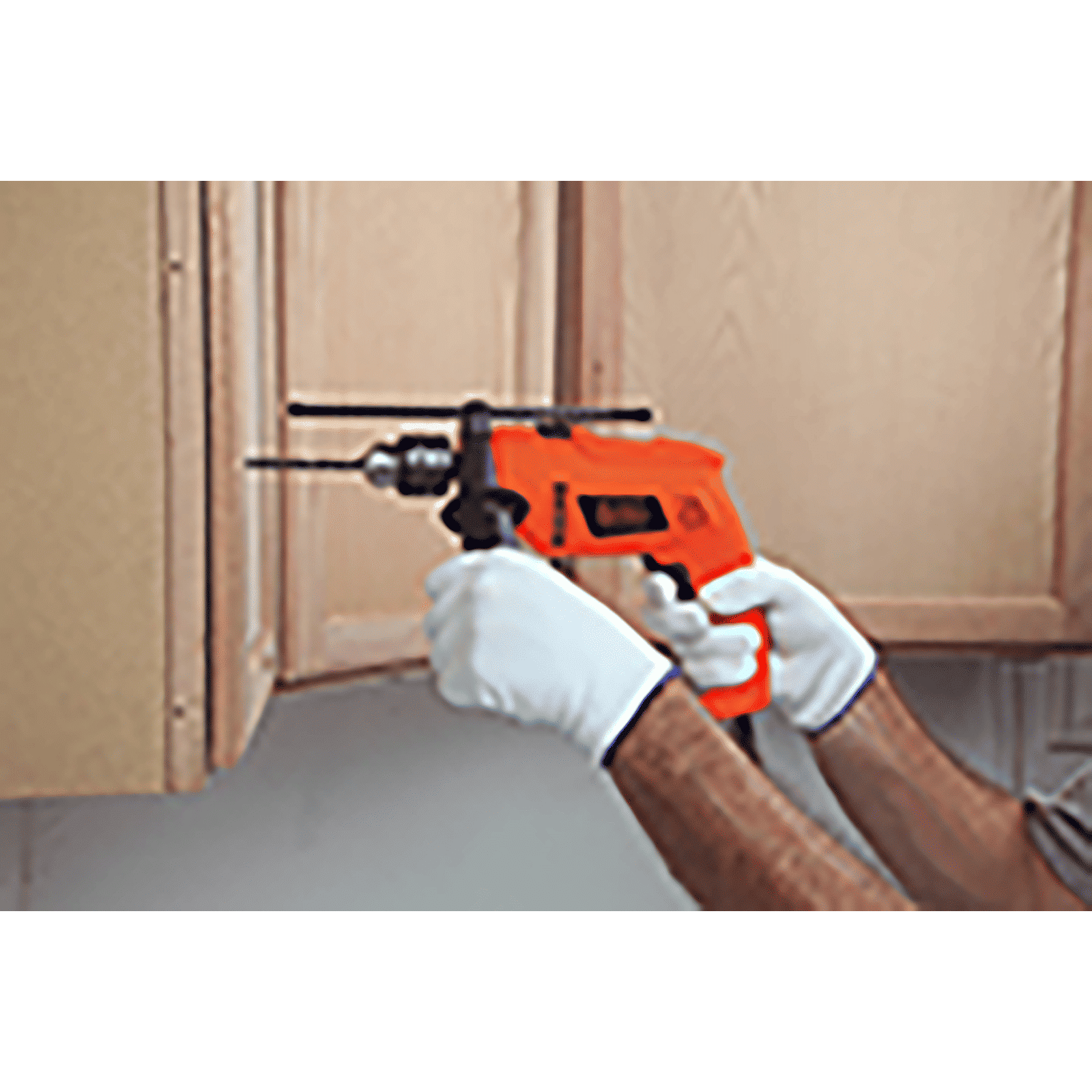 BLACK+DECKER HD555-IN 550 W Hammer Drill (Lock-On Switch, Orange)_9