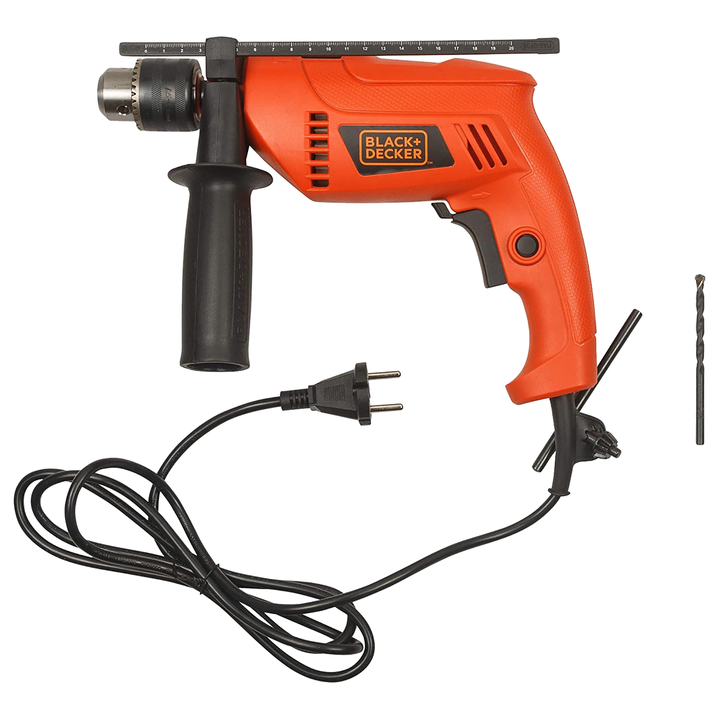 BLACK+DECKER HD555-IN 550 W Hammer Drill (Lock-On Switch, Orange)_1