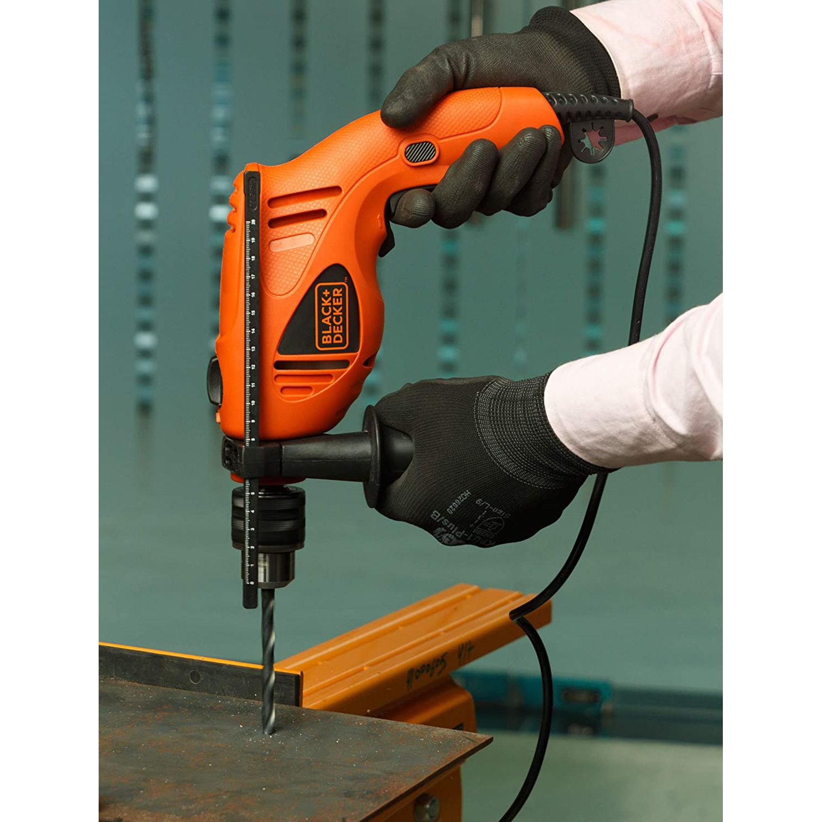 BLACK+DECKER KR5010V-IN 550 W Hammer Drill (Lock-On Switch, Orange)_9