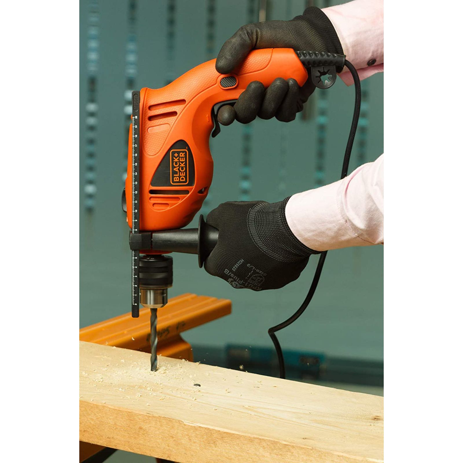 BLACK+DECKER KR5010V-IN 550 W Hammer Drill (Lock-On Switch, Orange)_10