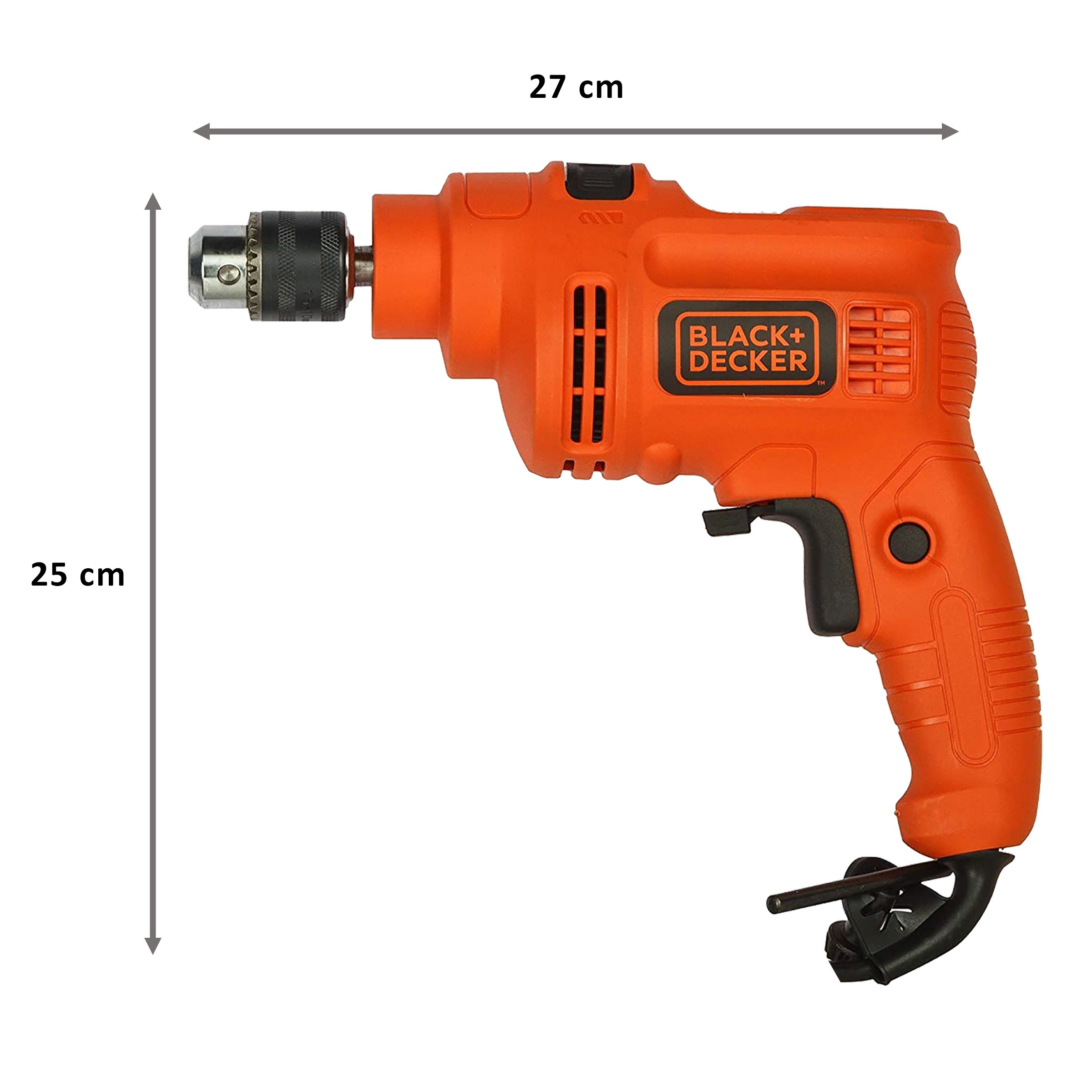 BLACK+DECKER KR5010V-IN 550 W Hammer Drill (Lock-On Switch, Orange)_2