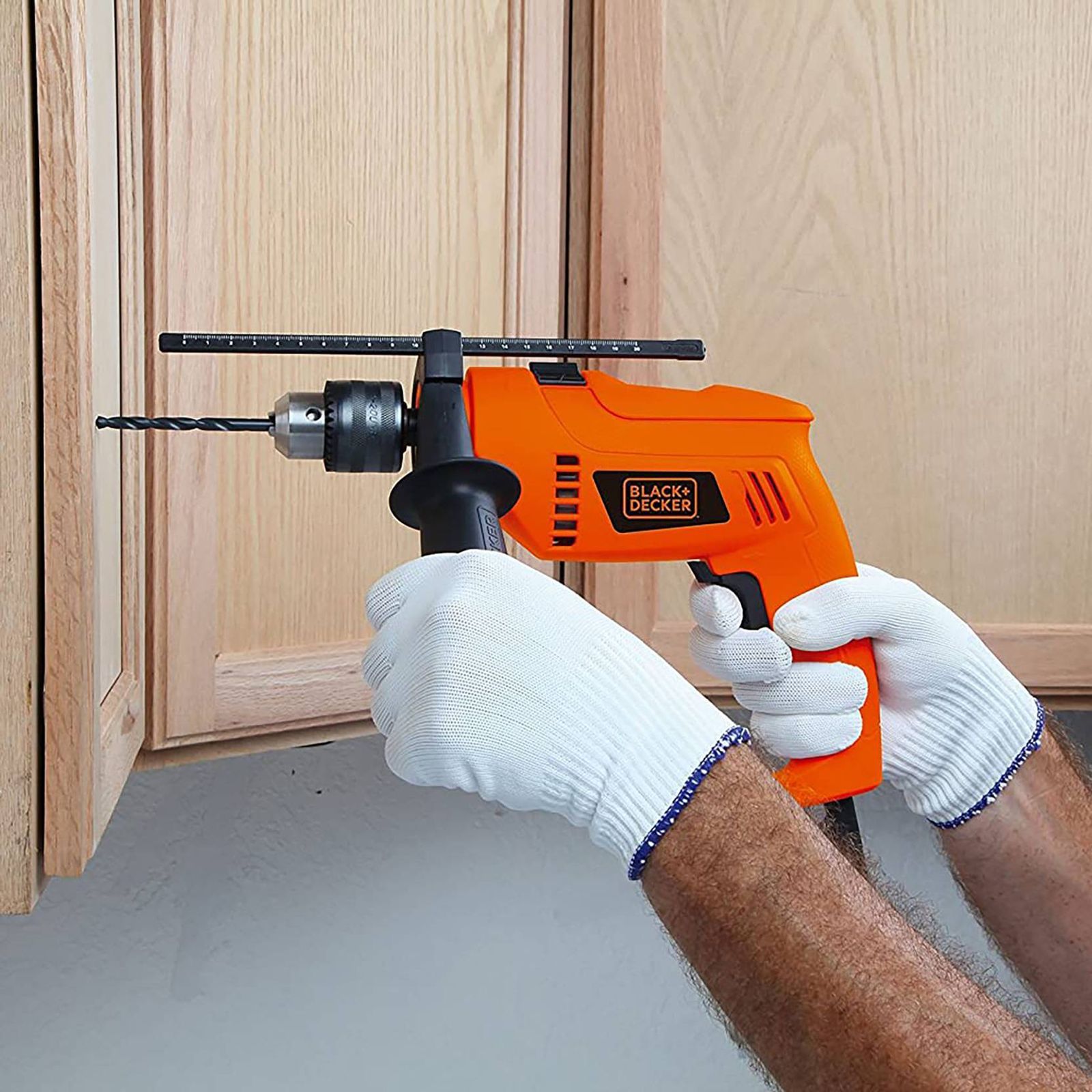 BLACK+DECKER HD555KA50 550 Watts Drill Kit (Lock-On Switch, Orange)_10