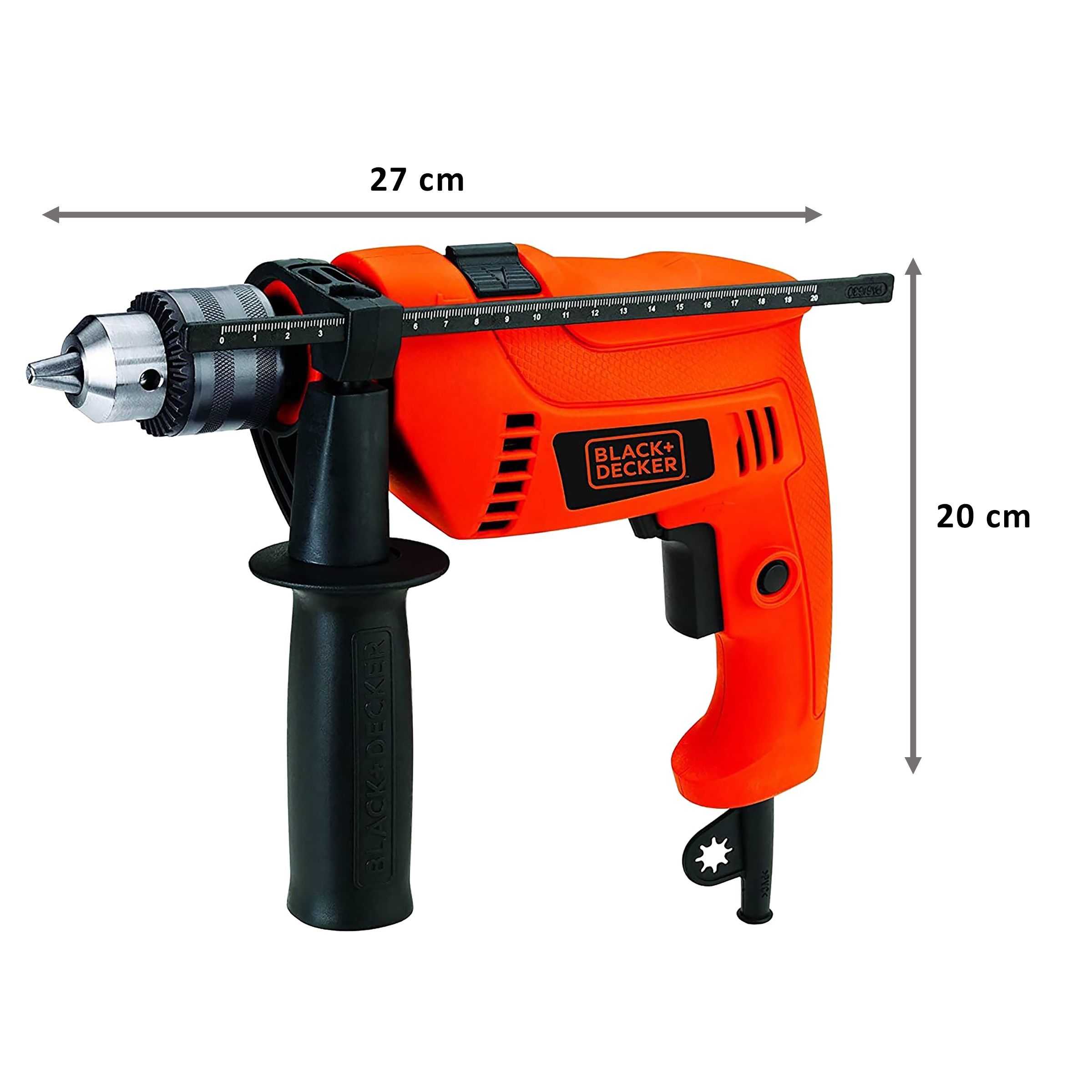 BLACK+DECKER HD555KA50 550 Watts Drill Kit (Lock-On Switch, Orange)_2