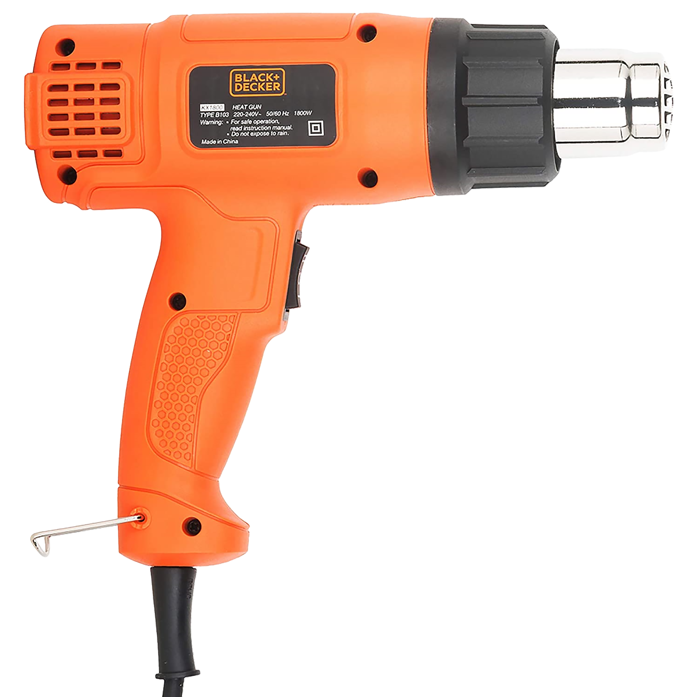 Black & Decker KX1800-B1 1800 Watts Electric Heat Gun (Lock-On Switch, Orange)_4