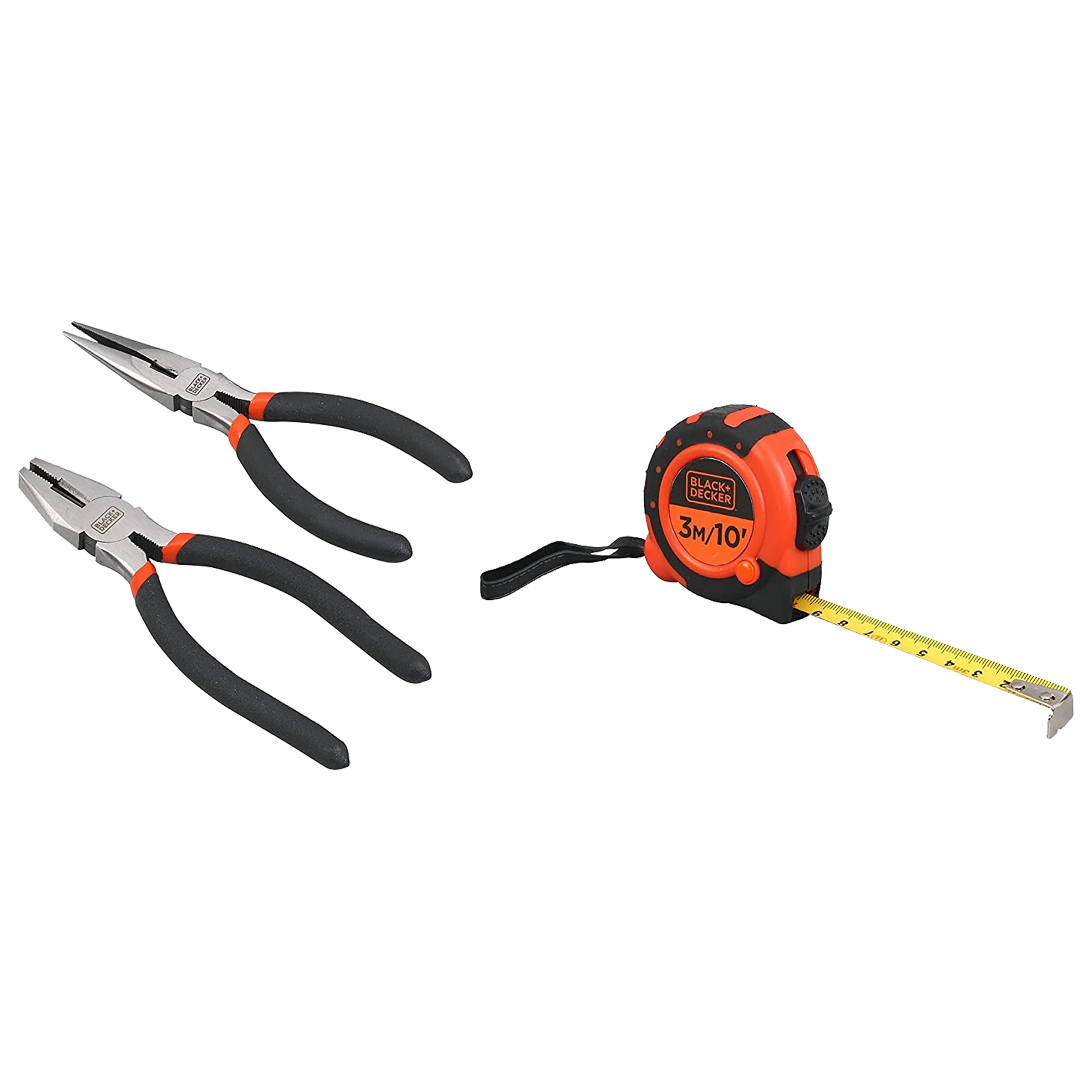 BLACK+DECKER BMT108C Hand Tool Kit (Tools Are Securely Housed, Orange)_9