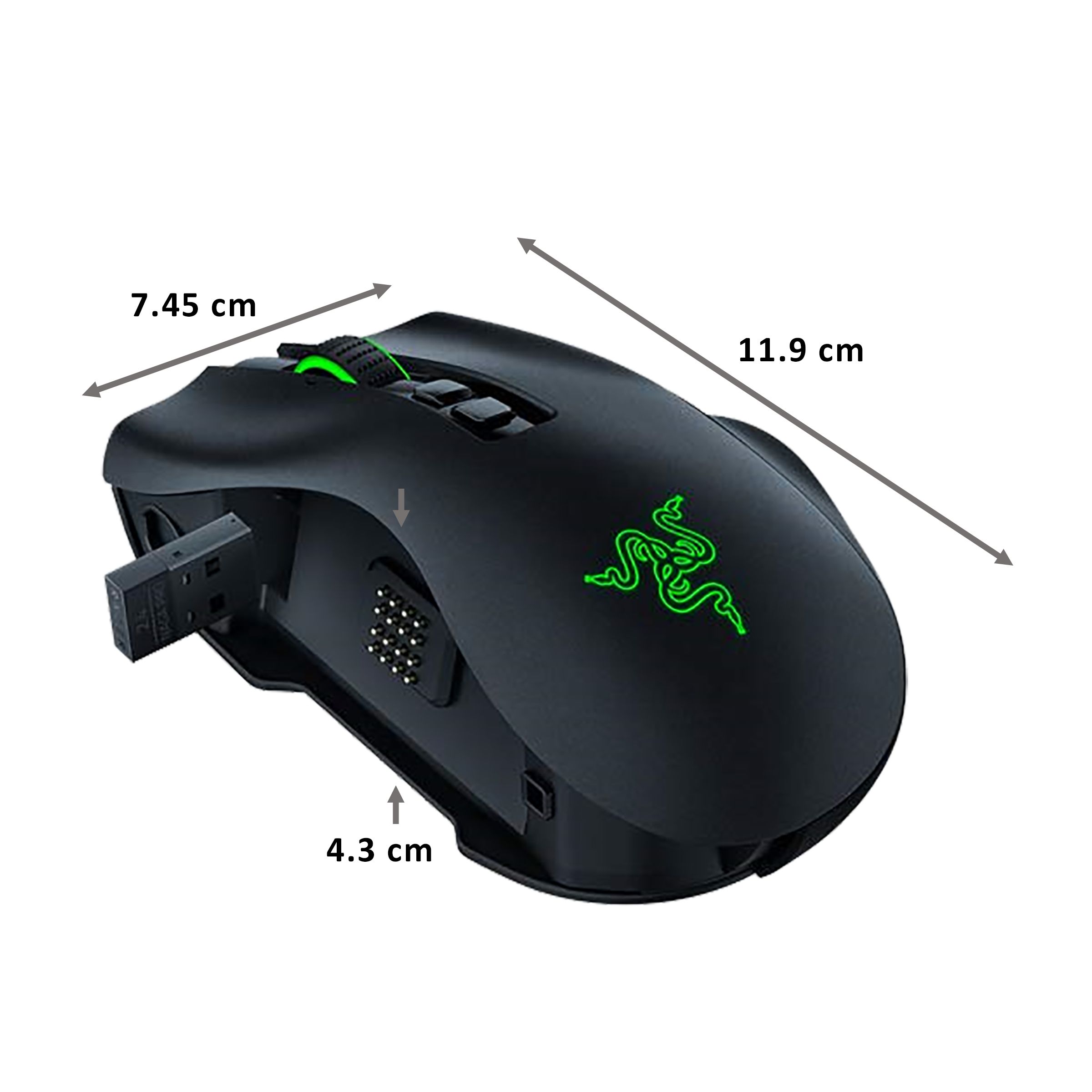 Razer Naga Pro Wireless Optical Mouse (19+1 Programmable Buttons, RZ01-03420100-R3A1, Black)_2