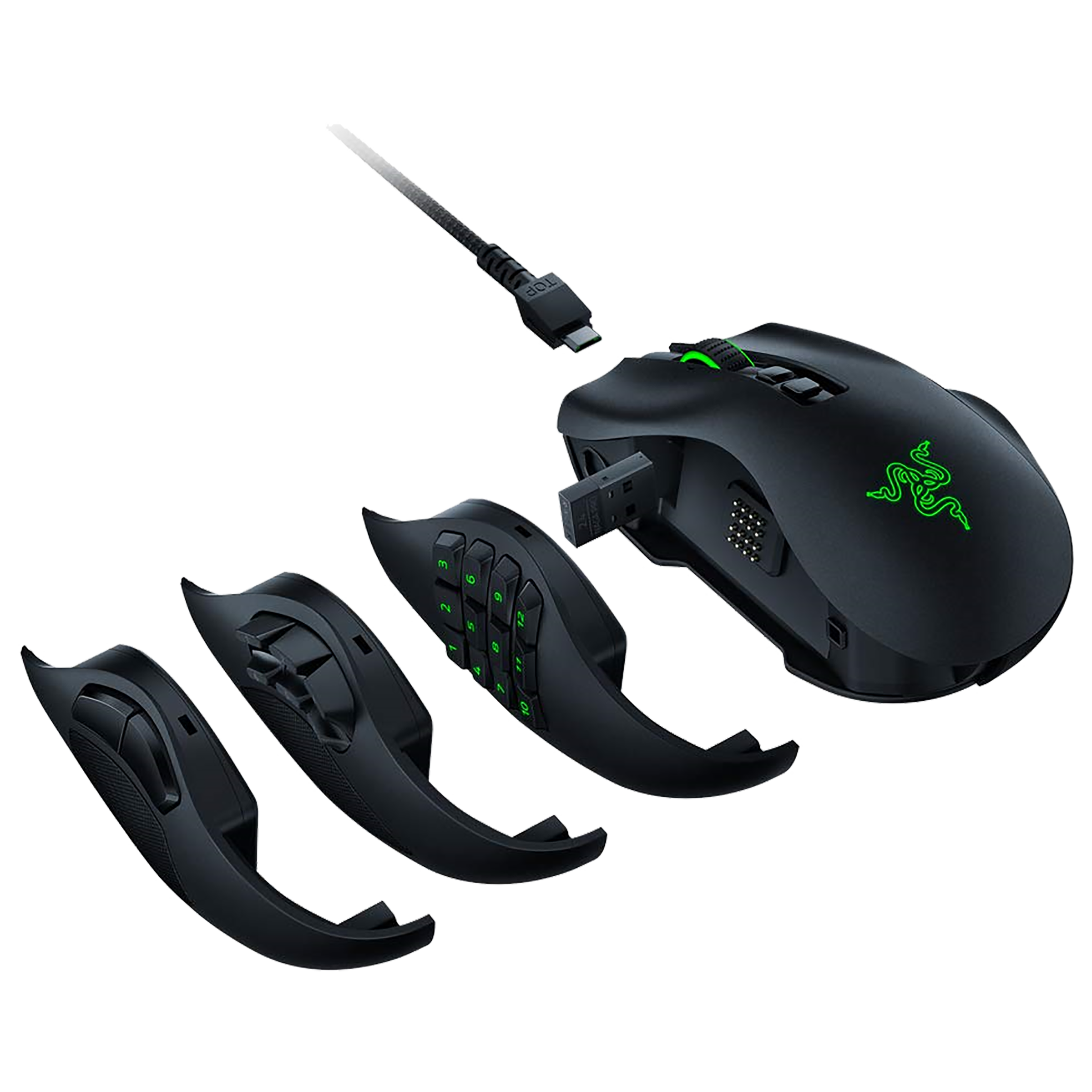Razer Naga Pro Wireless Optical Mouse (19+1 Programmable Buttons, RZ01-03420100-R3A1, Black)_7