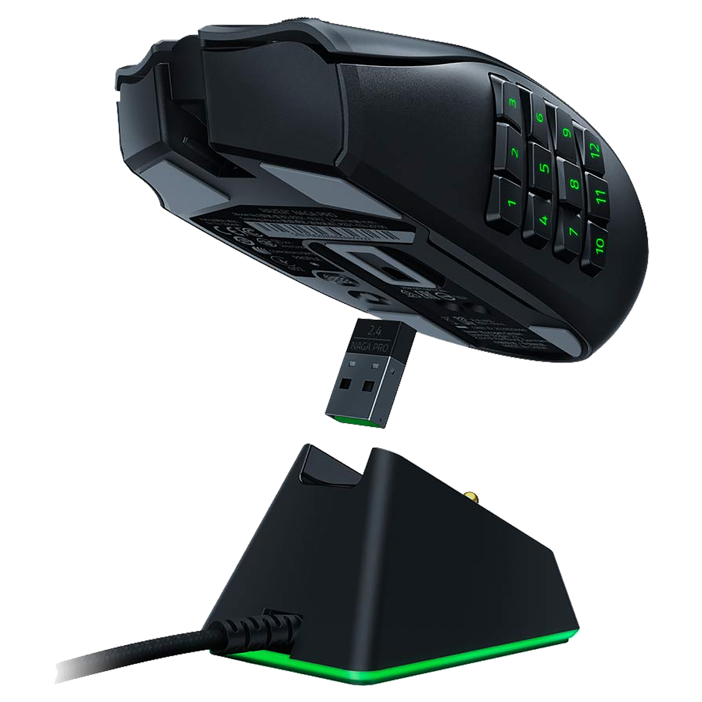Razer Naga Pro Wireless Optical Mouse (19+1 Programmable Buttons, RZ01-03420100-R3A1, Black)_8
