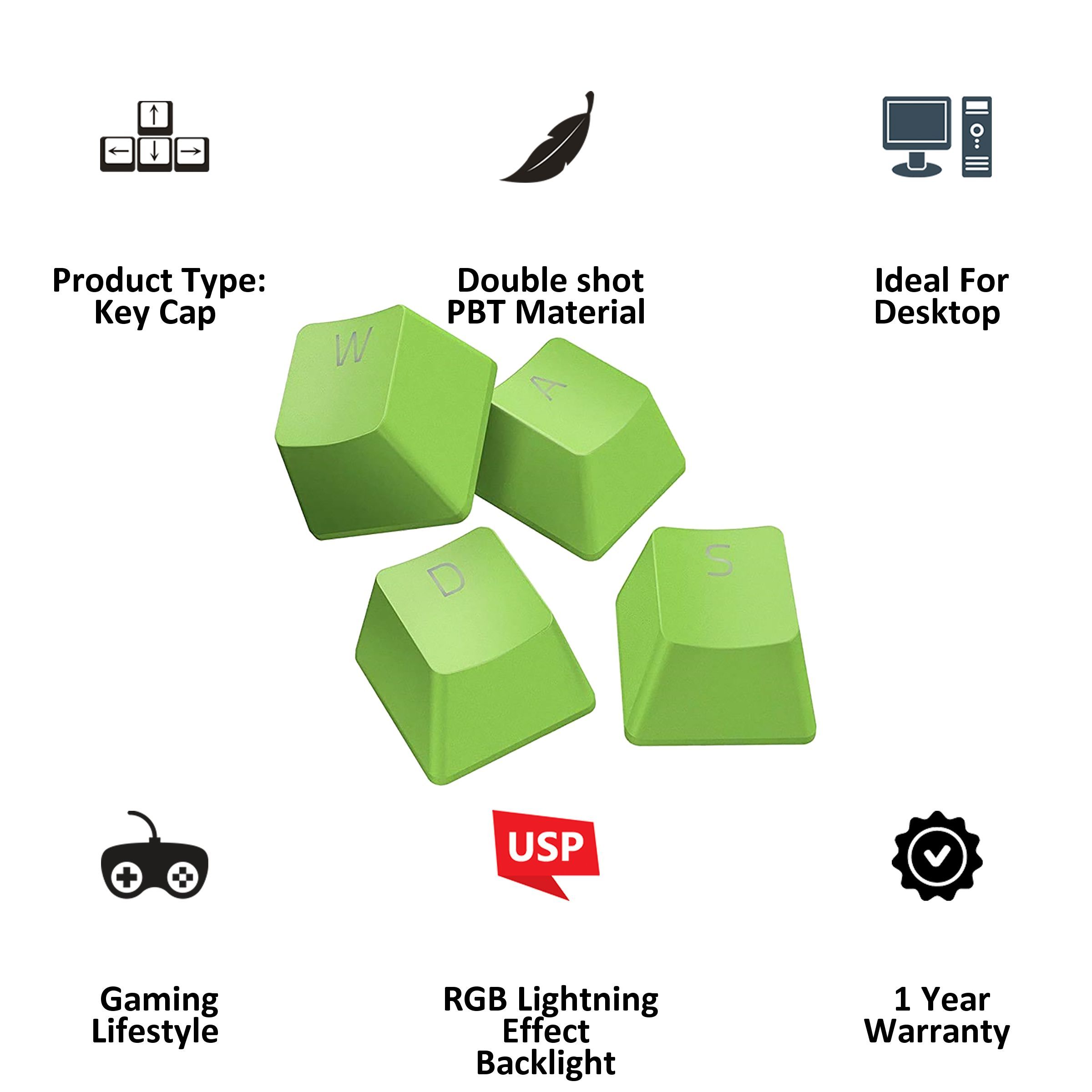 RAZER Key Caps For Desktop (Backlight Compatible, RC21-01490400-R3M1, Quartz Pink)_2