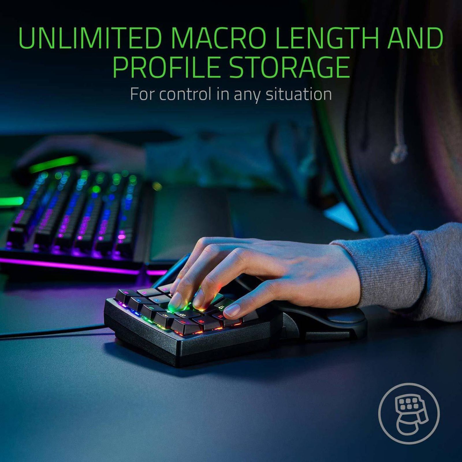RAZER Tartarus Pro Wireless Gaming Keyboard (Fully Programmable Macros, RZ07-03110100-R3M1, Black)_7