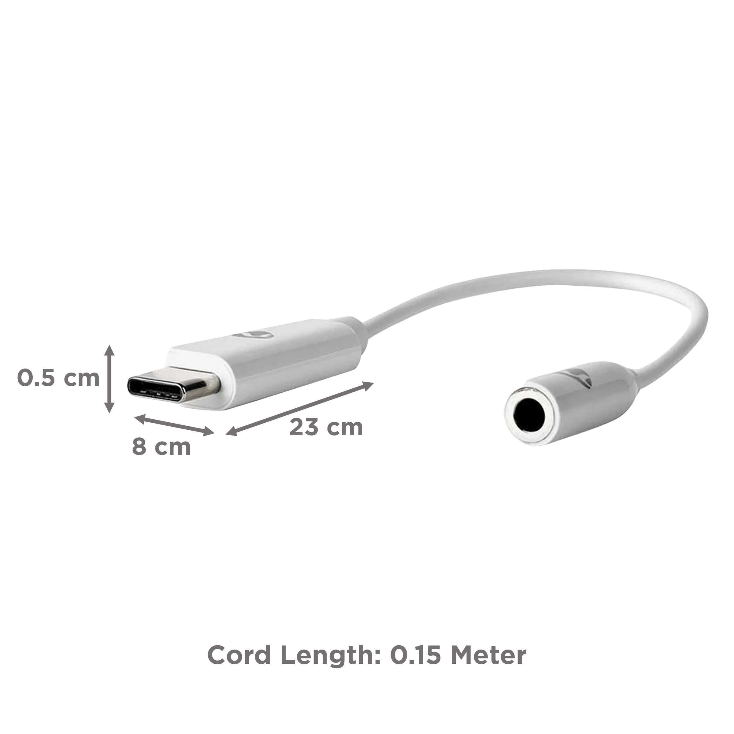 Nedis Copper 0.15 Meter USB-C to 3.5 mm Audio Adapter (Nickle Connector Material, CCBP65950WT015, Black)_6