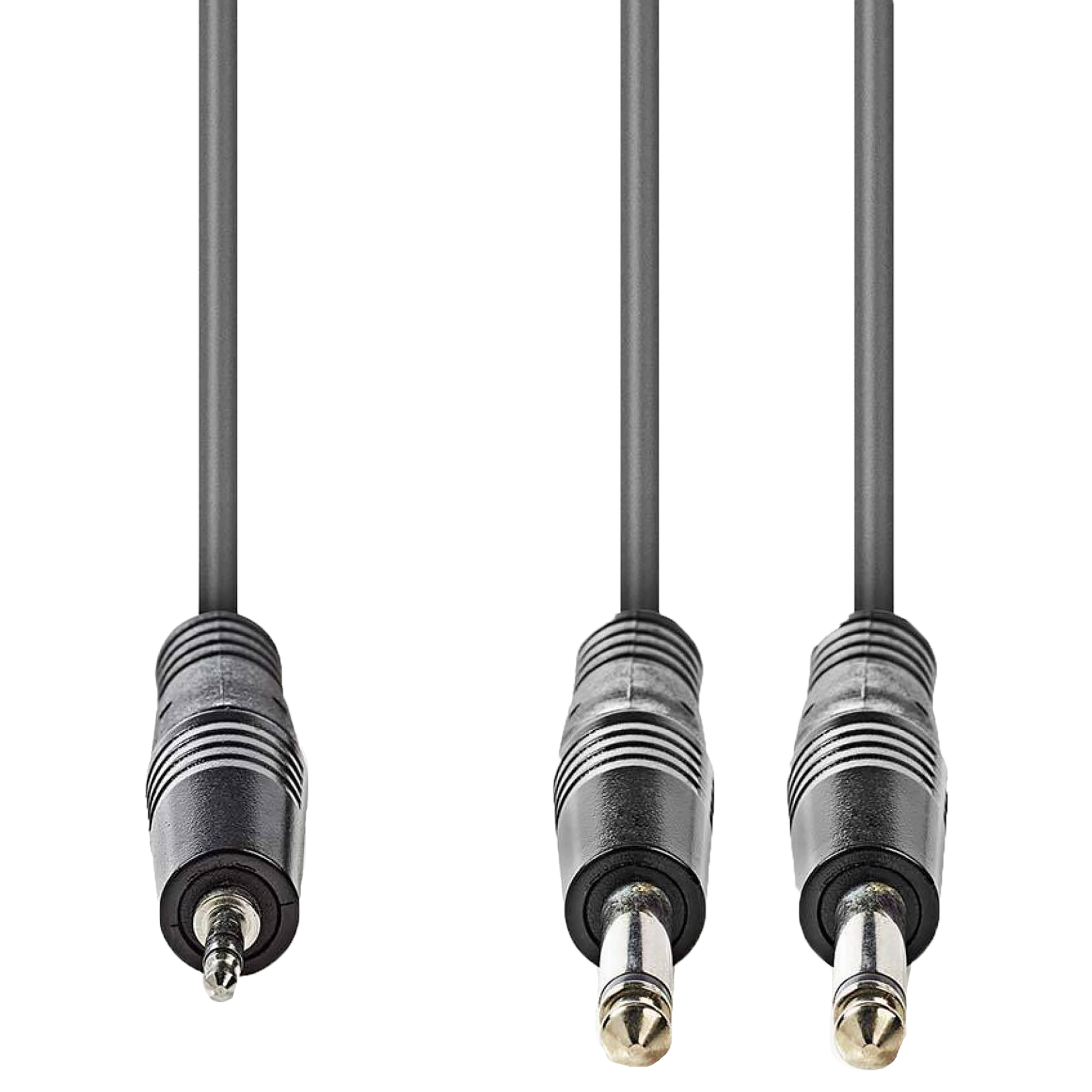 Nedis COTH23200GY15 PVC 1.5 Meter 6.35mm Stereo to 3.5mm Stereo Audio Aux Cable (Durable Die-Cast Zinc Connector, Dark Grey)_4