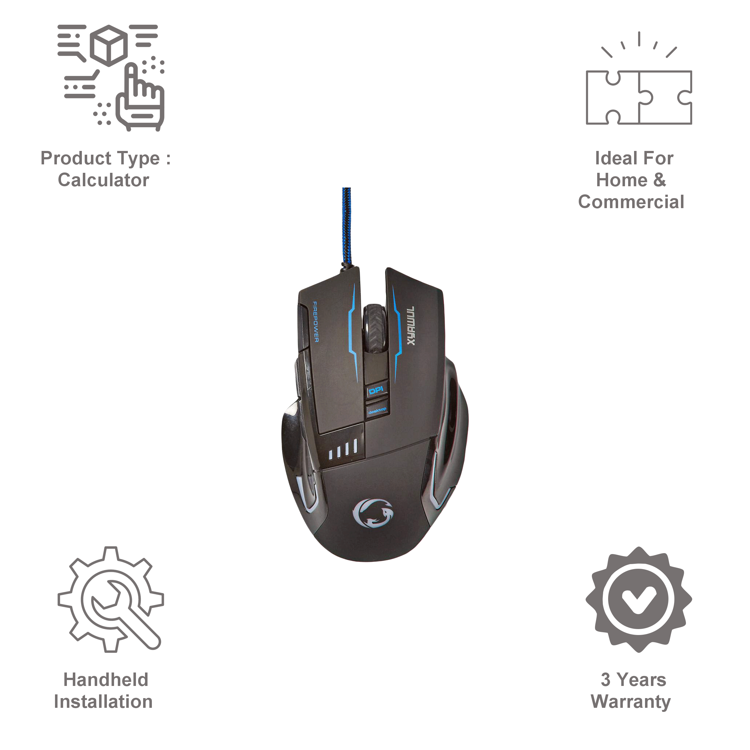 nedis Wired Optical Gaming Mouse (8 Programmable Buttons, GMWD300BK, Black) nedis Wired Optical Gaming Mouse (8 Programmable Buttons, GMWD300BK, Black)_6