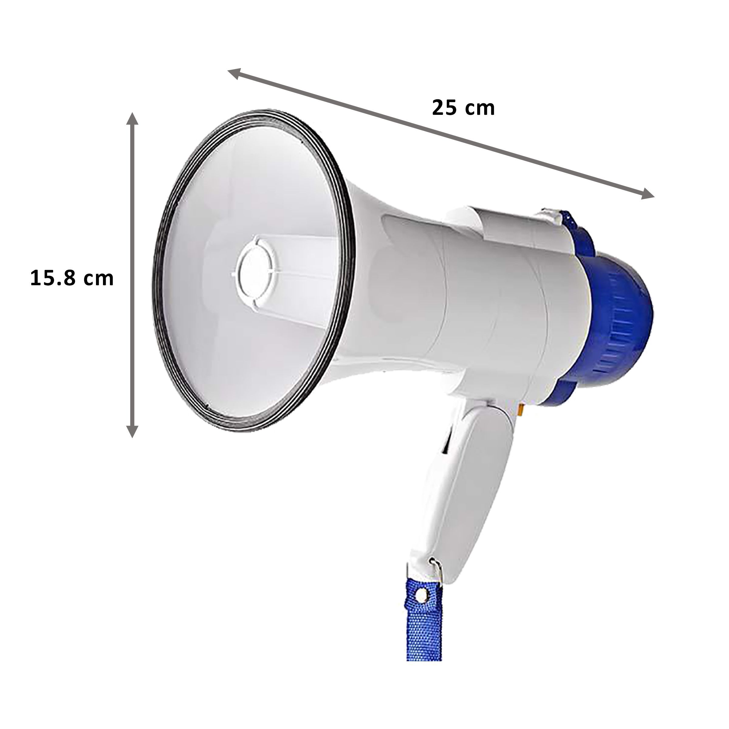 nedis Handheld Wireless Microphone (Built-In Siren, MEPH150WT, White/Blue)_2