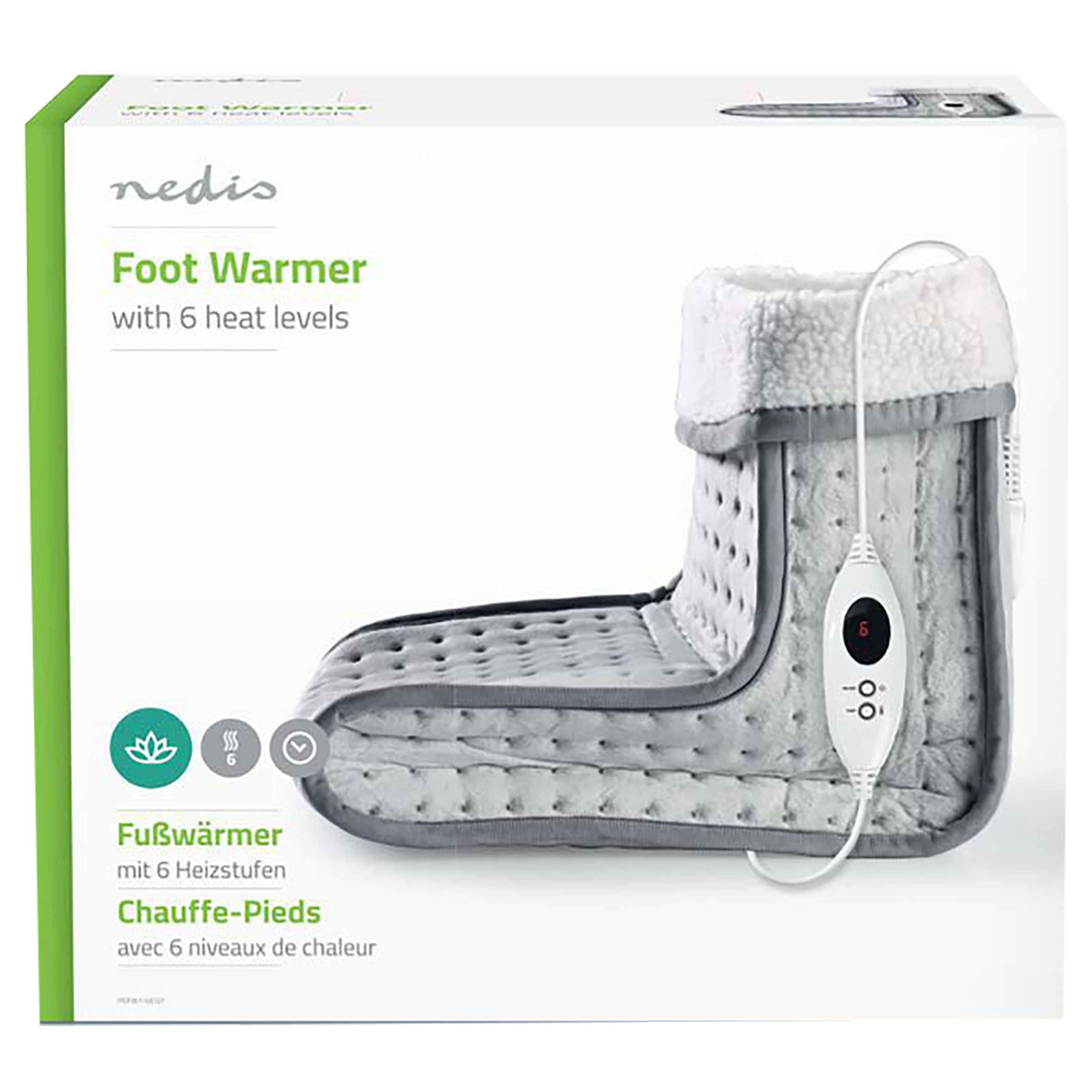 nedis Foot Warmer (Detachable Controller, PEFW110CGY, Grey)_9