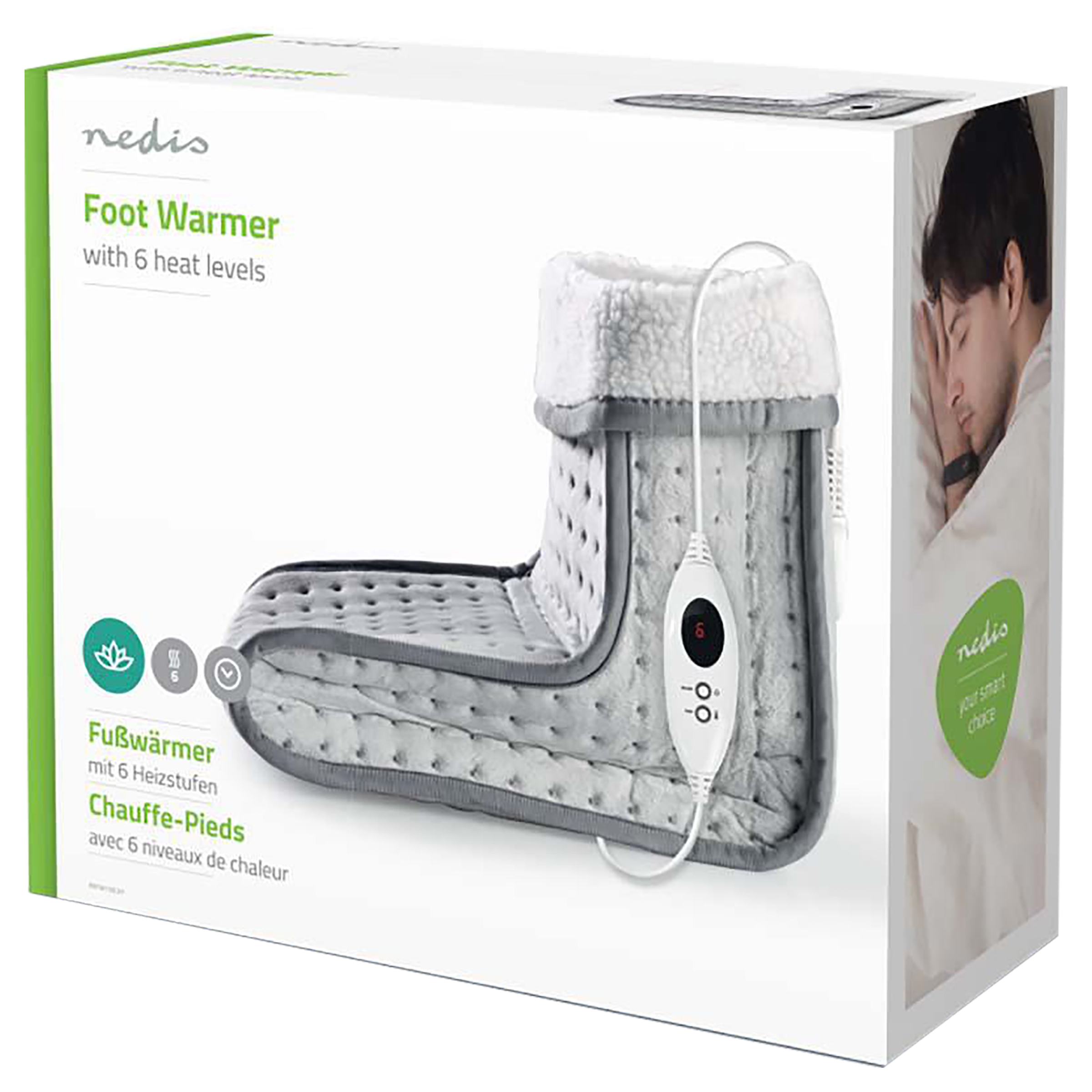 nedis Foot Warmer (Detachable Controller, PEFW110CGY, Grey)_10