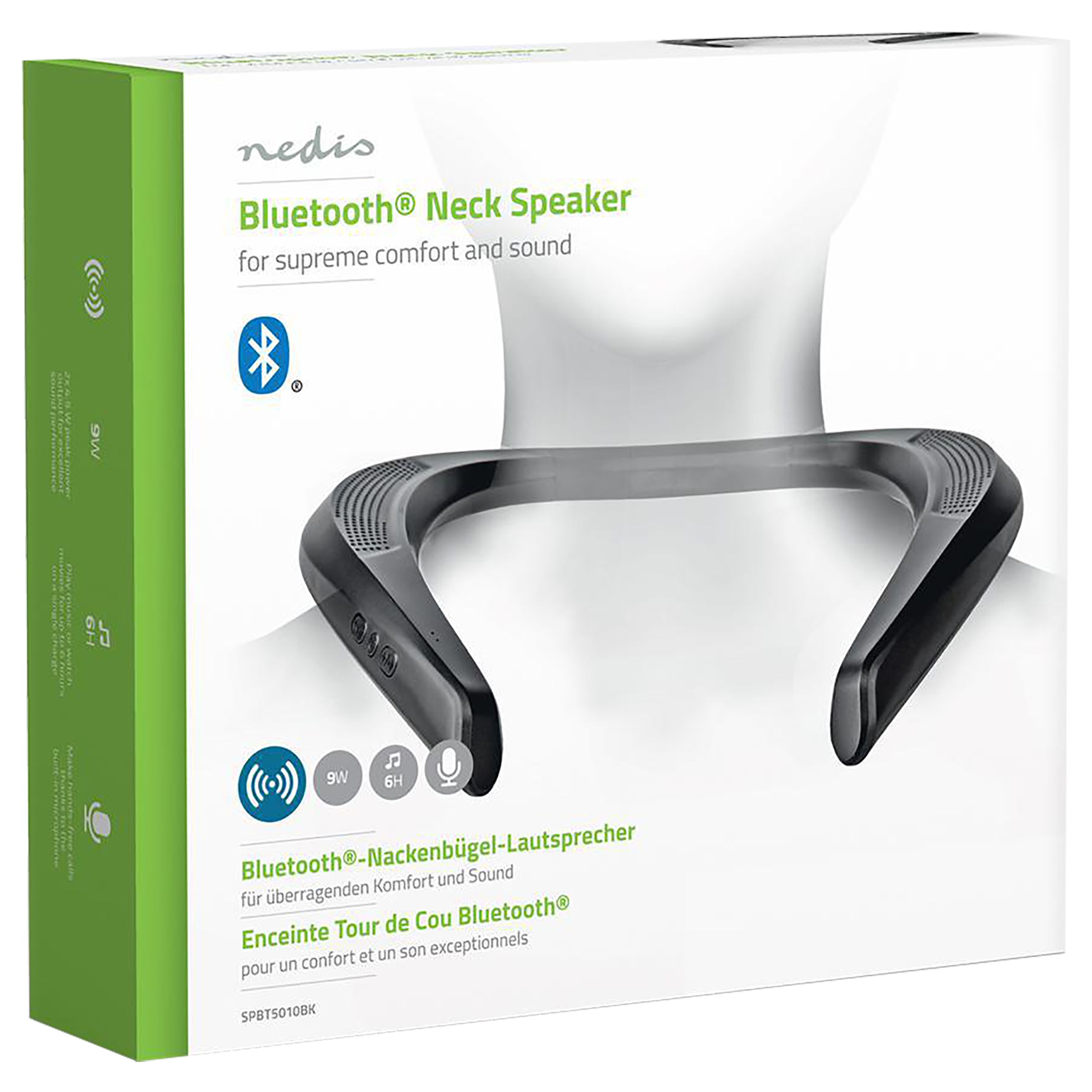 nedis 2.0 Channel 9 Watts Portable Speaker (Integrated Control, SPBT5010BK, Black)_17