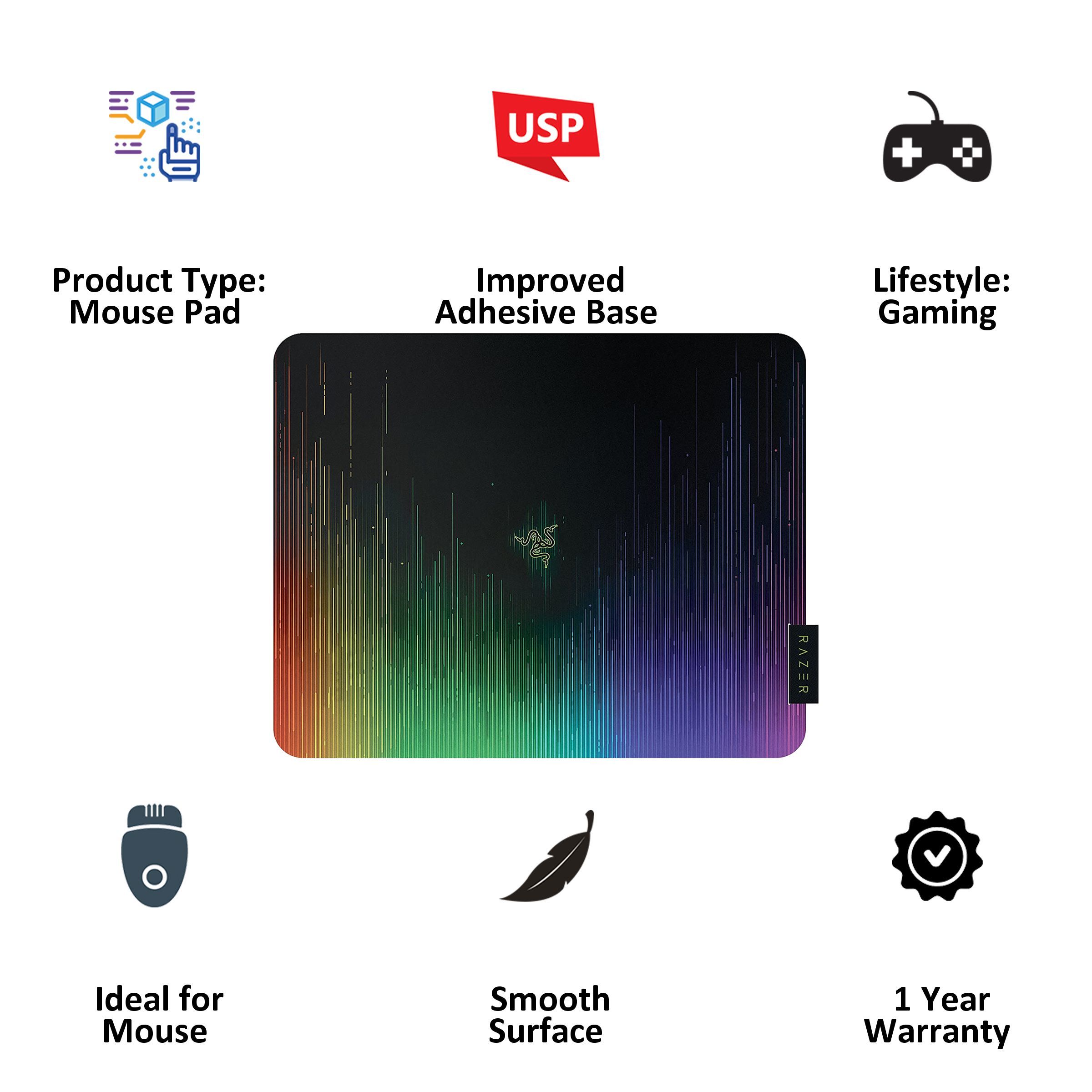 RAZER Sphex Mousepad For Mouse (Improved Adhesive Base, RZ02-01940200-R3M1, Black)_3
