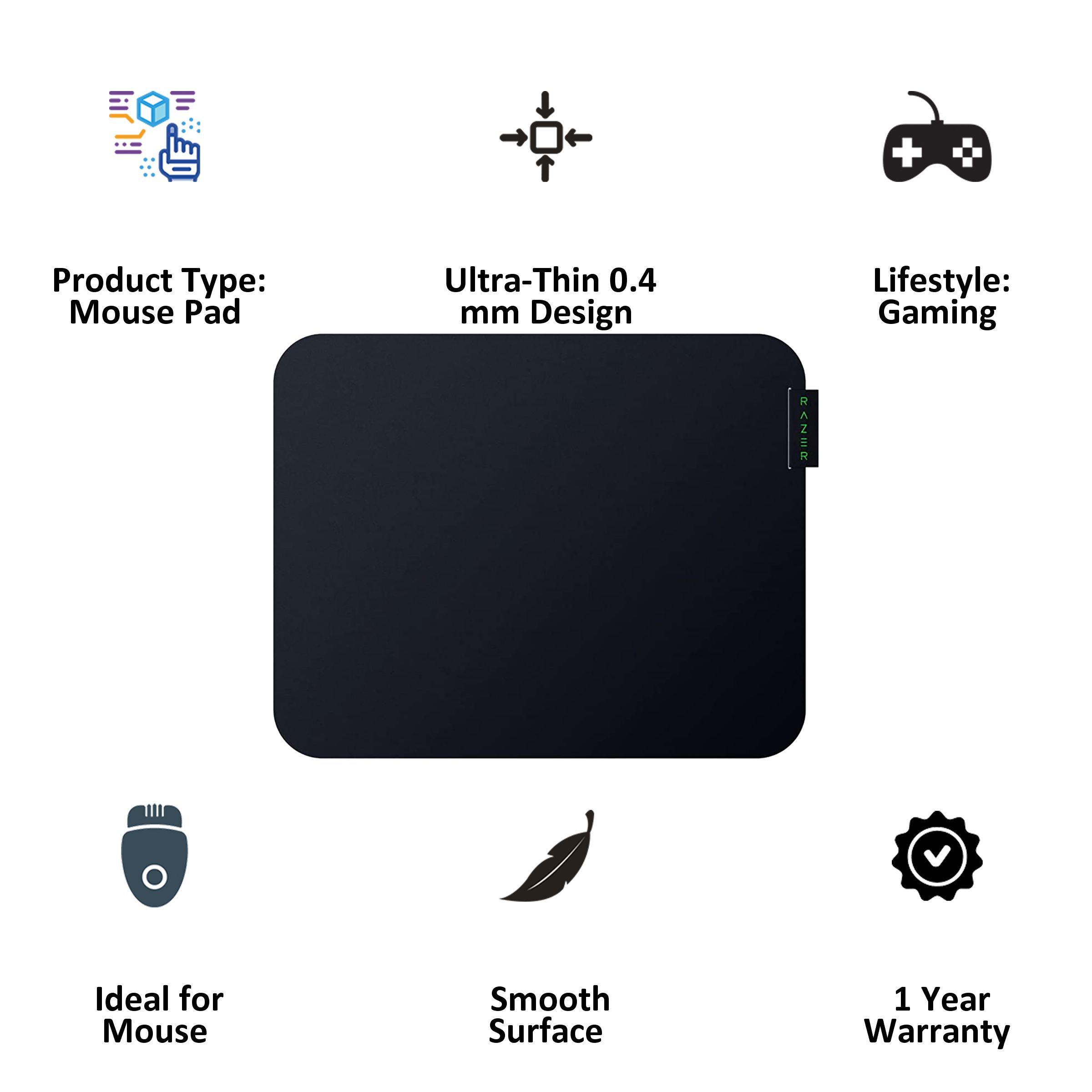 RAZER Sphex Gaming Mouse Pad (Ultra Thin Design, RZ02-03820100-R3M1, Black)_3