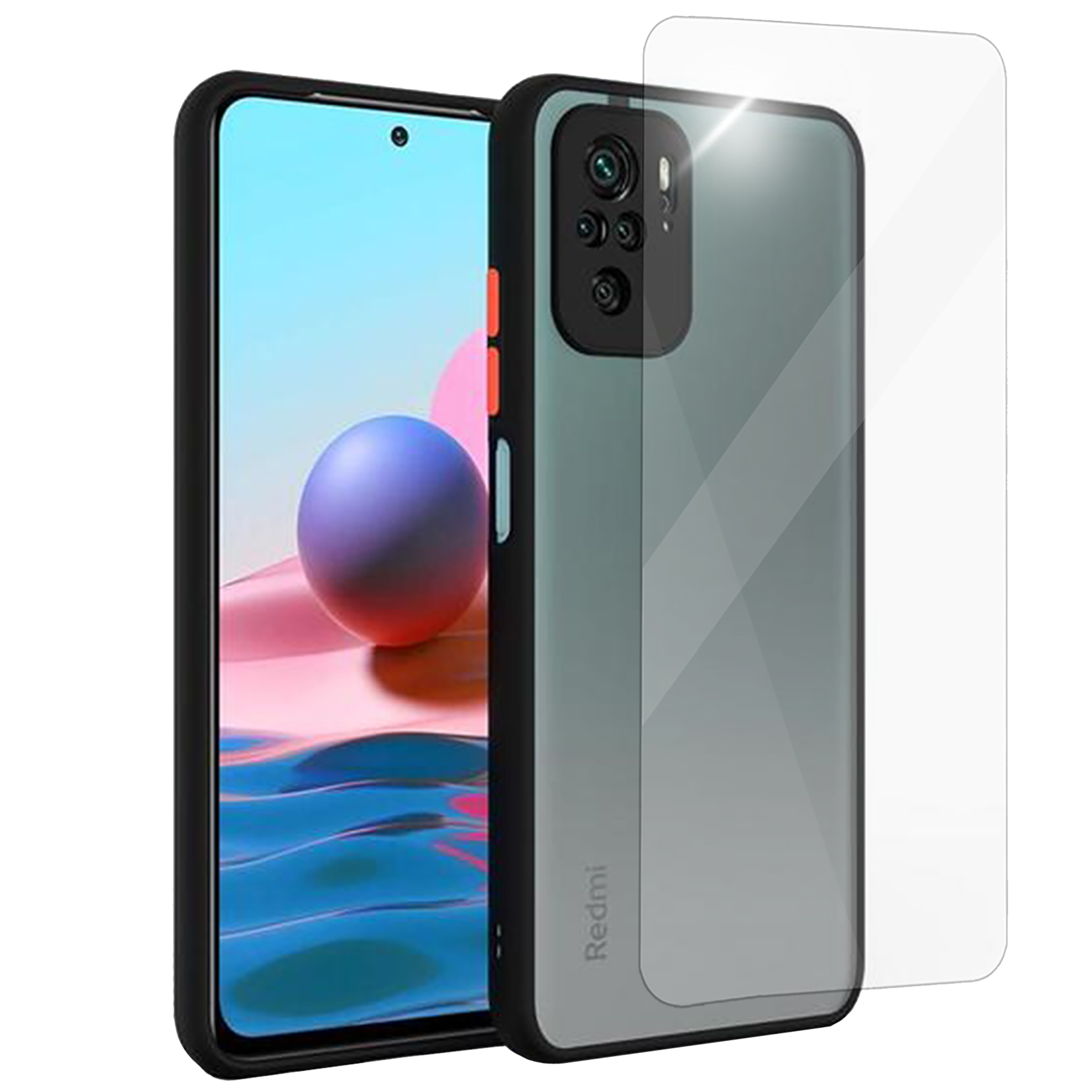 ARROW Camera Duplex Polycarbonate Back Cover for Redmi Note 10s (Anti Scratch Design, Black)_1